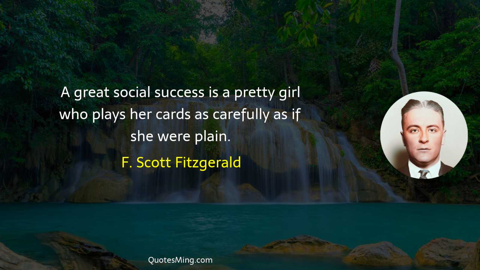 A great social success is a pretty girl who plays