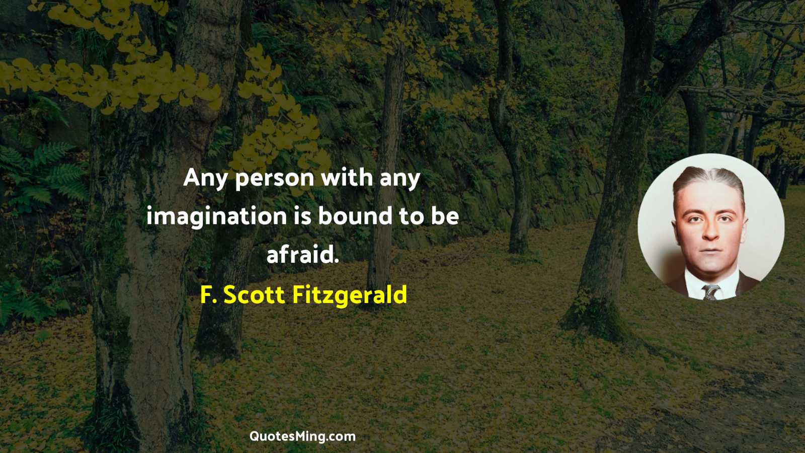 Any person with any imagination is bound to be afraid