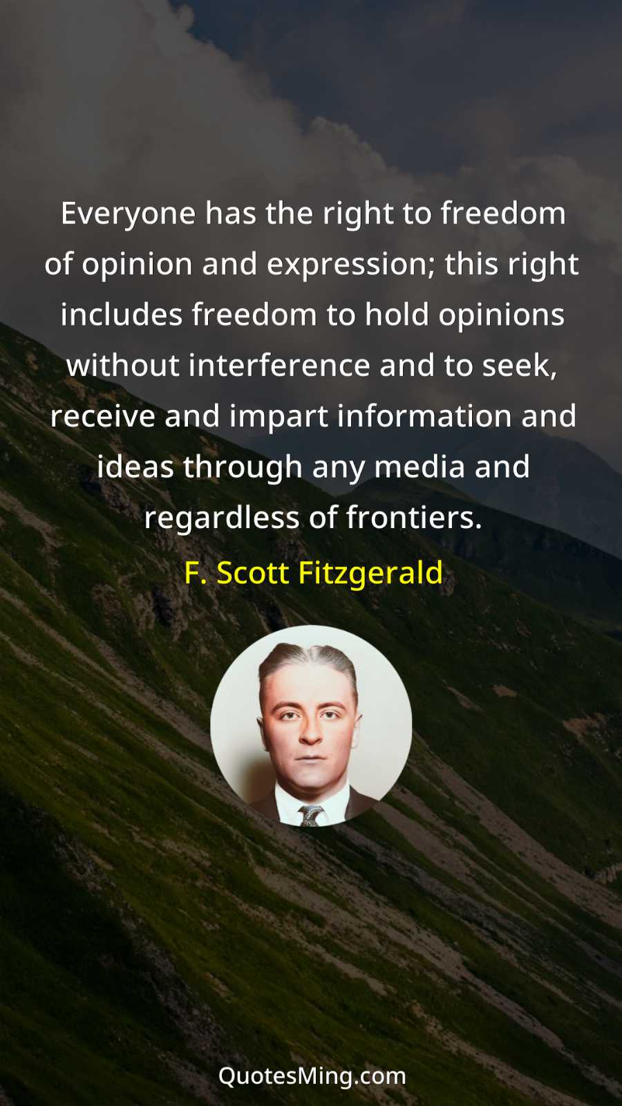 Everyone has the right to freedom of opinion and expression;