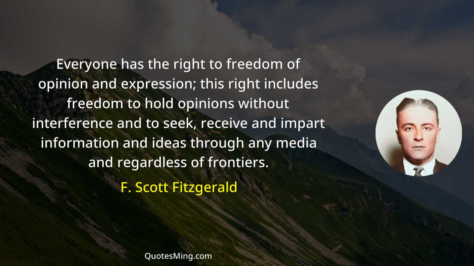 Everyone has the right to freedom of opinion and expression;