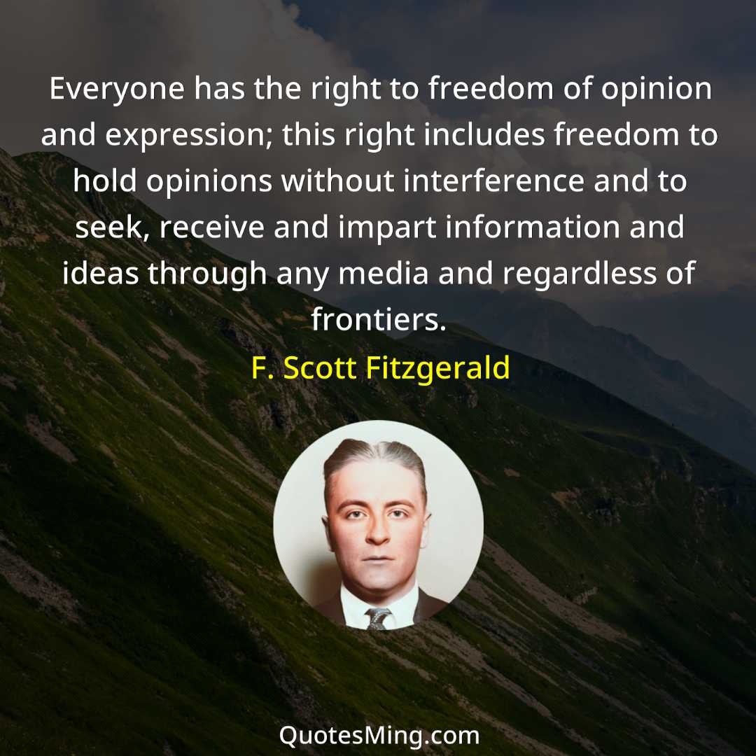 Everyone has the right to freedom of opinion and expression;