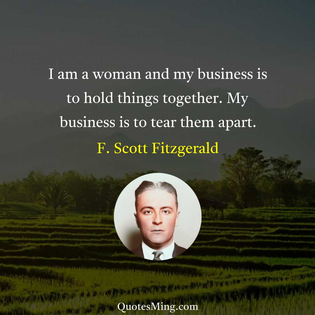 I am a woman and my business is to hold