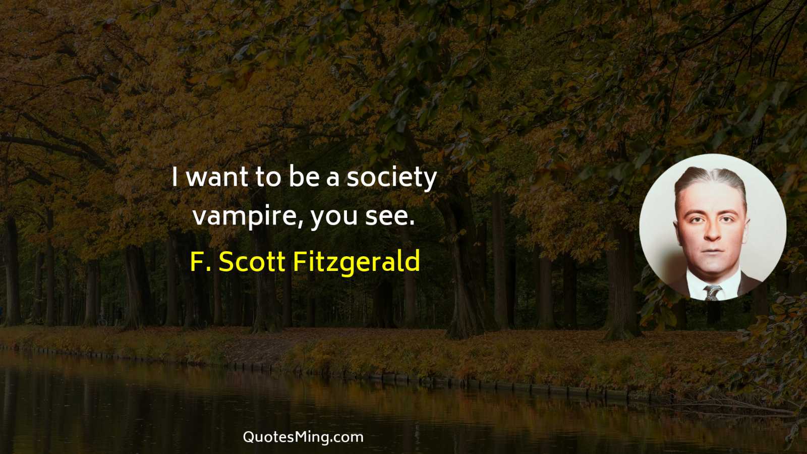 I want to be a society vampire you see