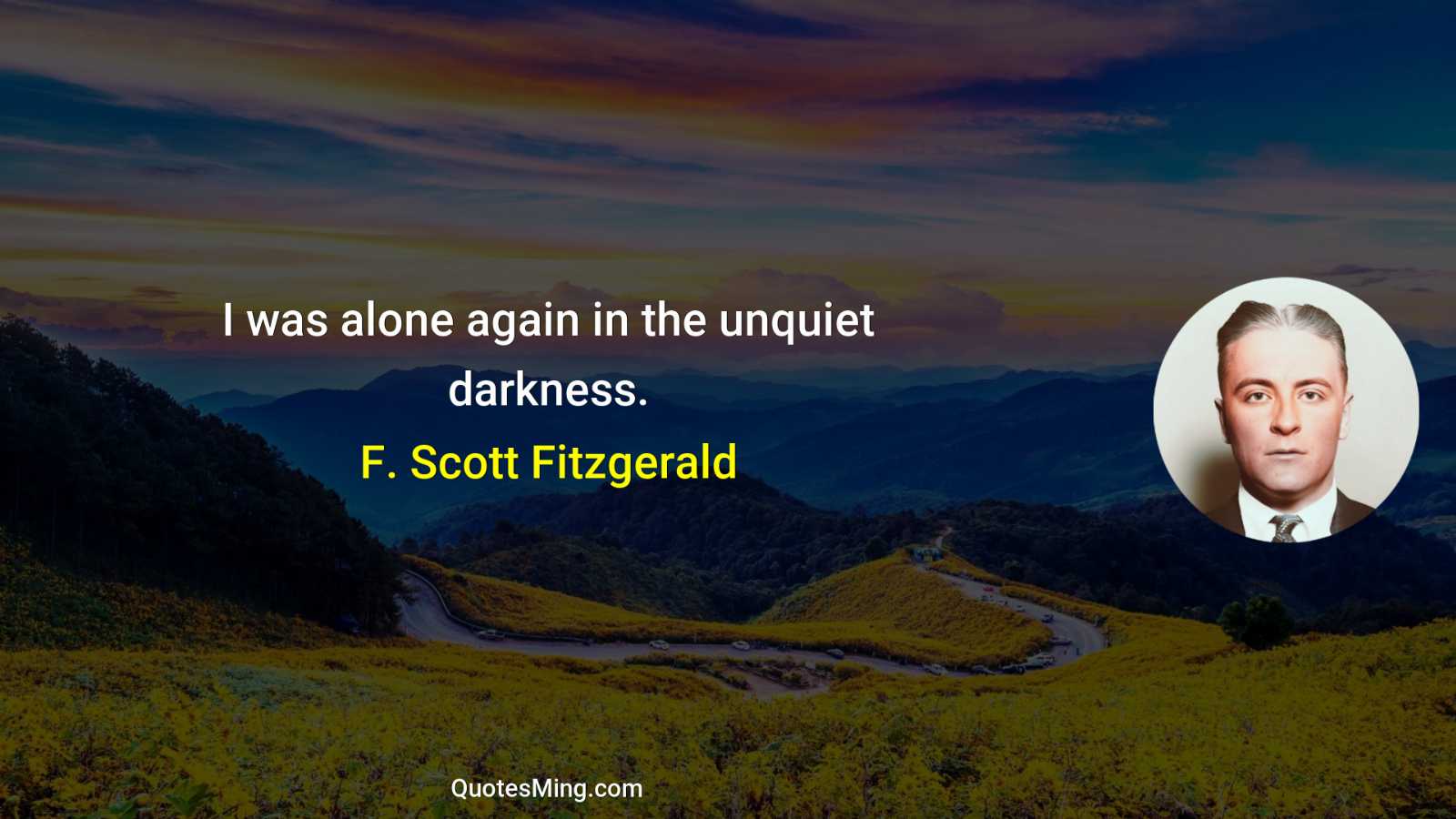 I was alone again in the unquiet darkness