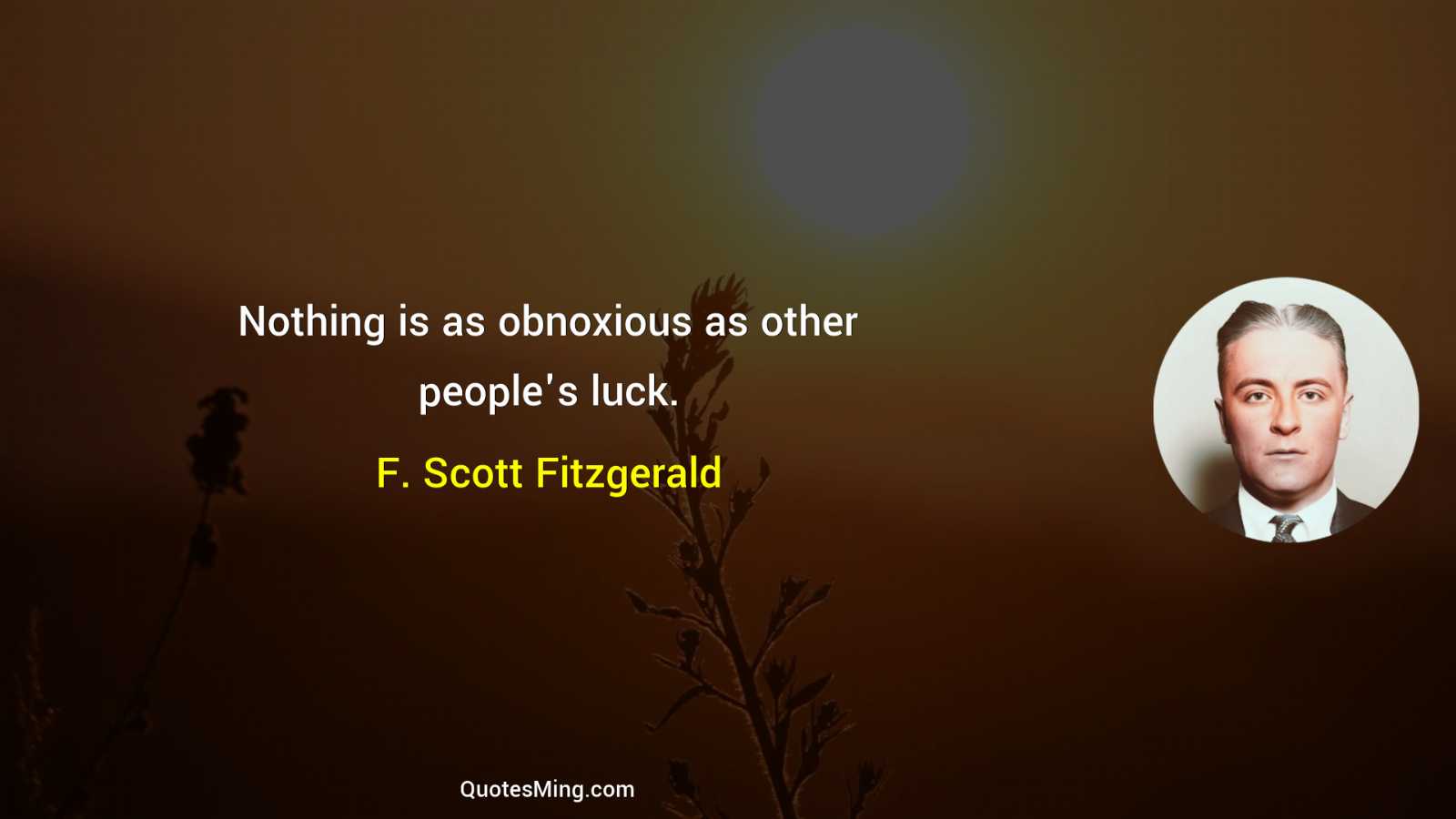 Nothing is as obnoxious as other people's luck