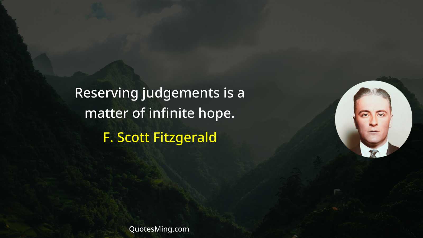 Reserving judgements is a matter of infinite hope