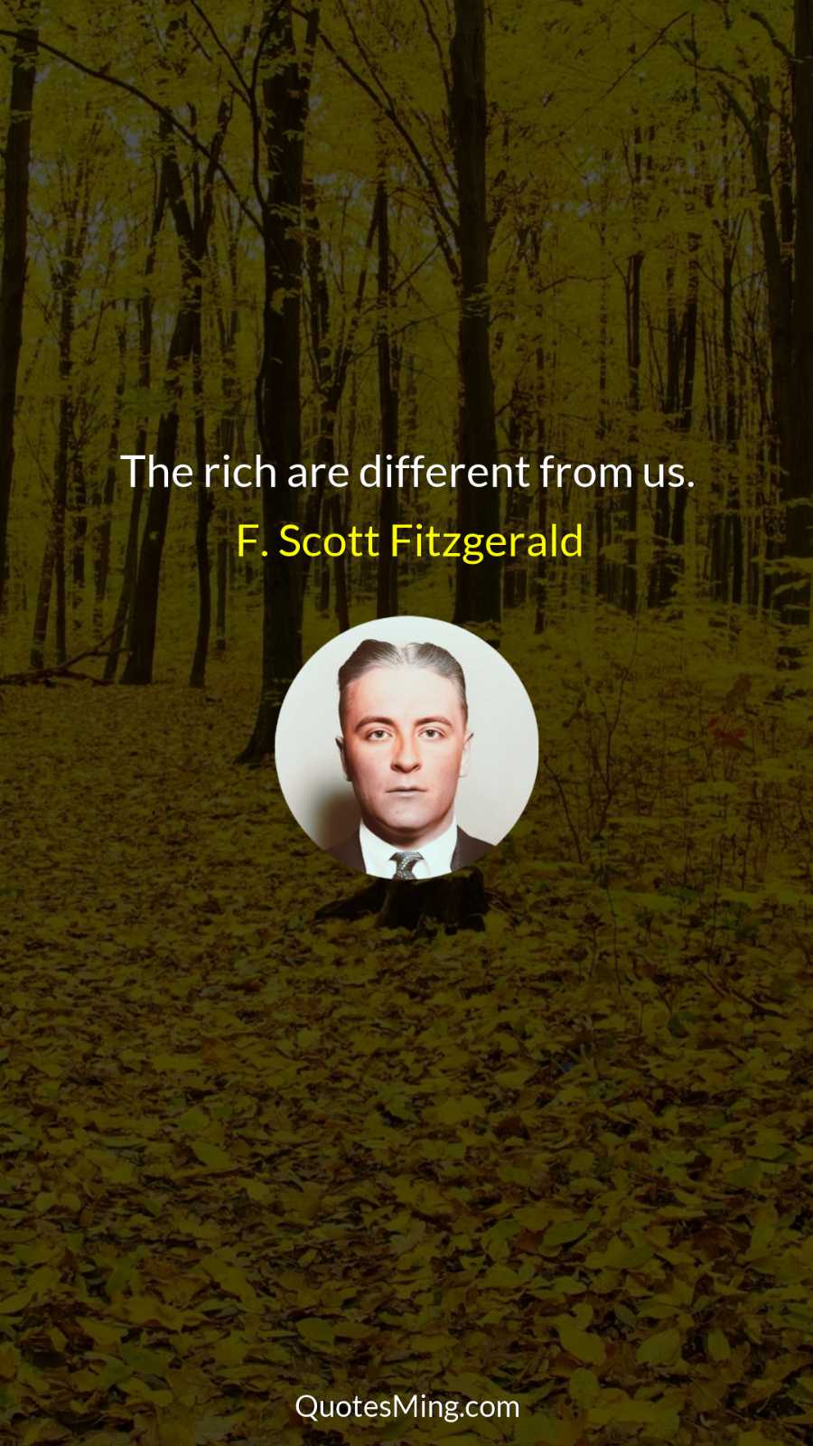 The rich are different from us