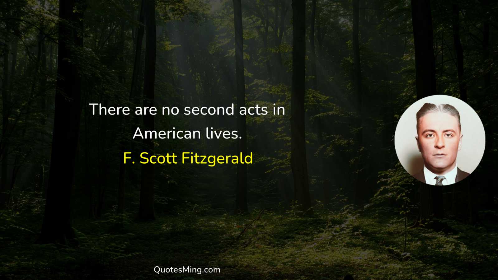 There are no second acts in American lives