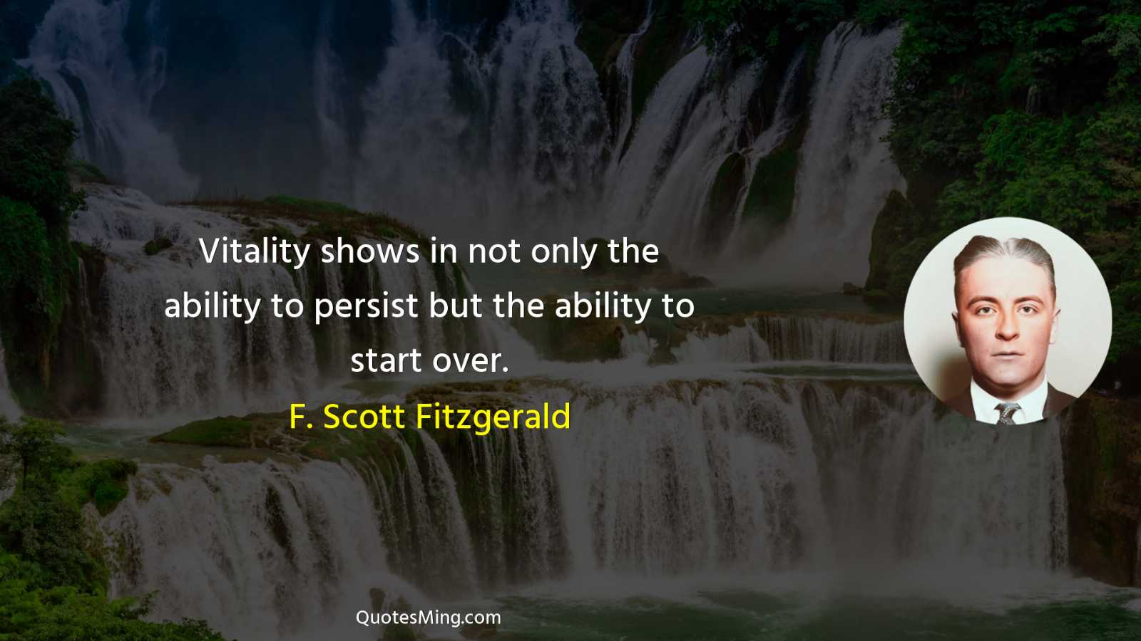 Vitality shows in not only the ability to persist but