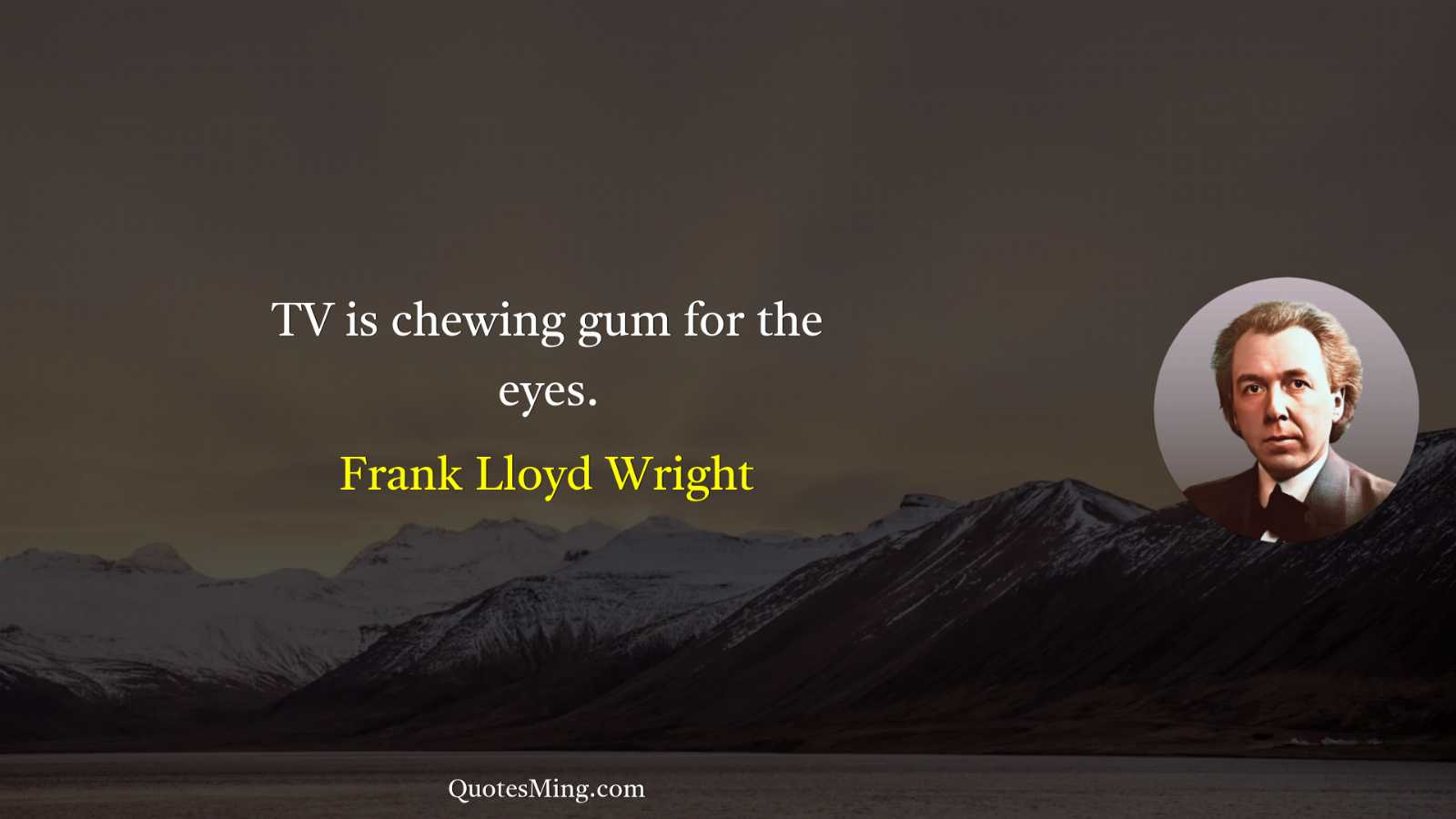 TV is chewing gum for the eyes