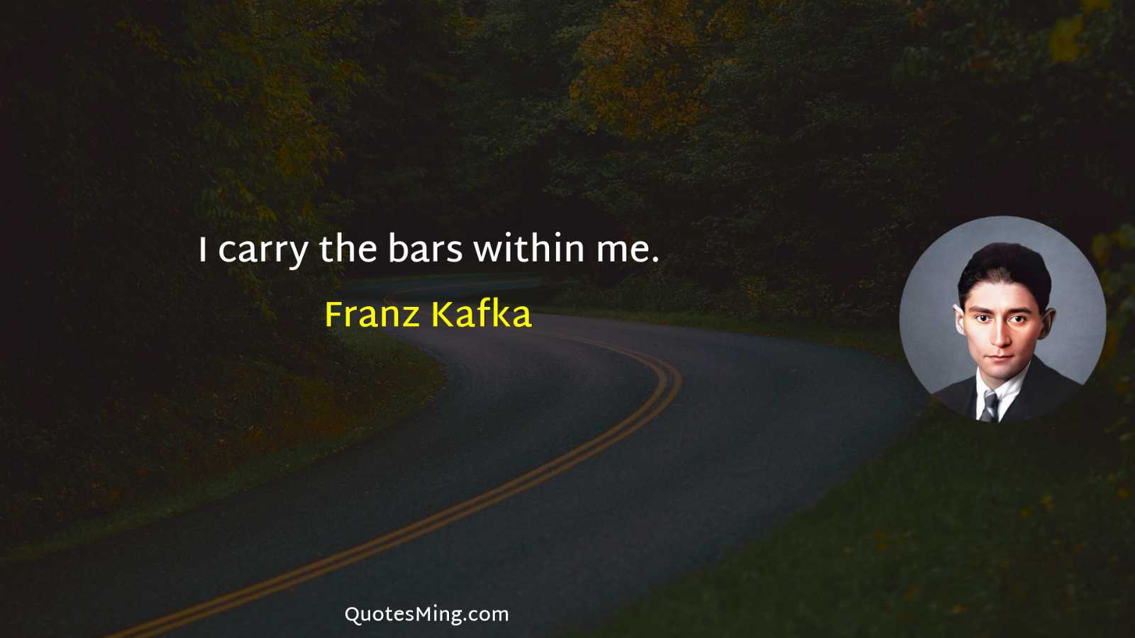 I carry the bars within me