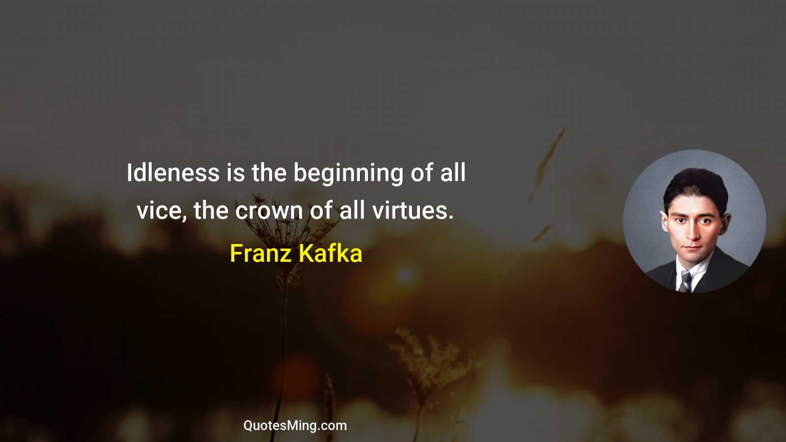 Idleness is the beginning of all vice the crown of