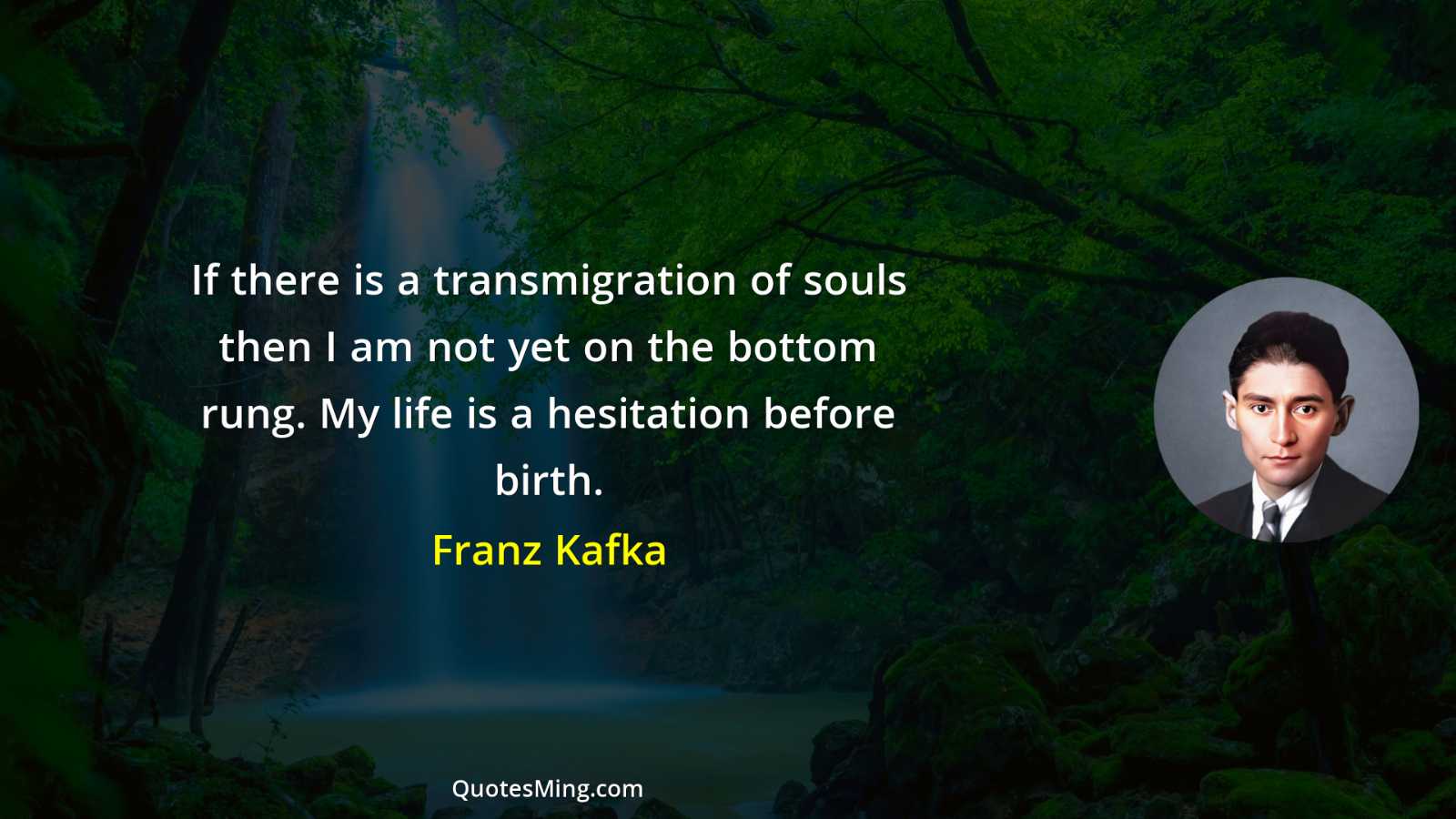 If there is a transmigration of souls then I am