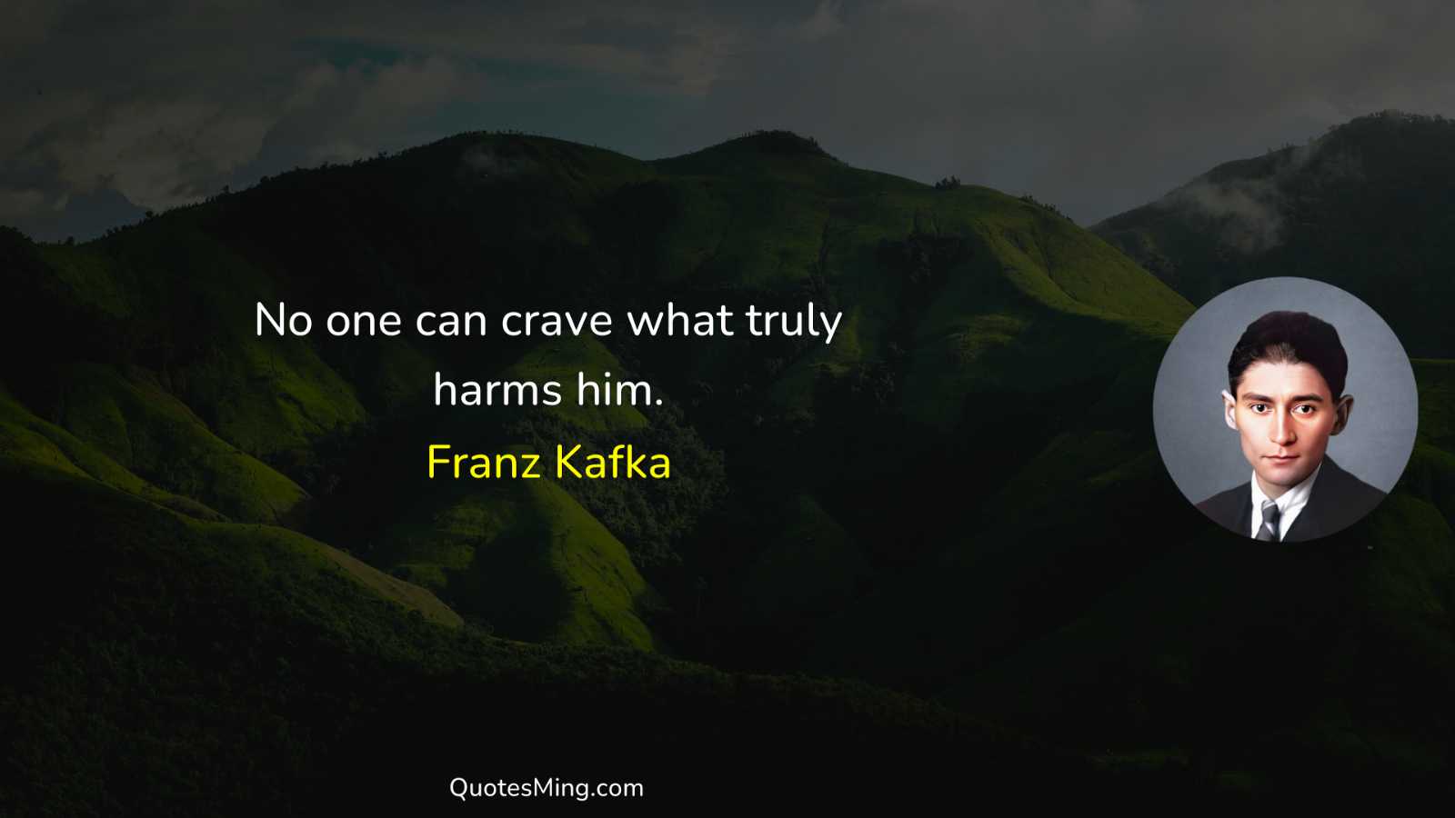 No one can crave what truly harms him