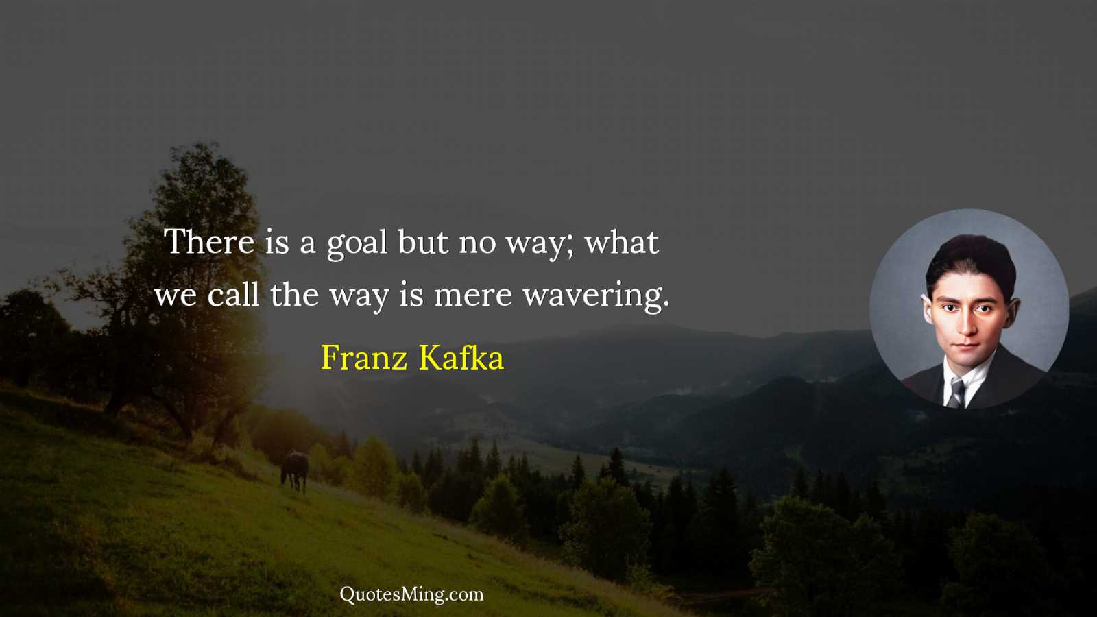 There is a goal but no way; what we call