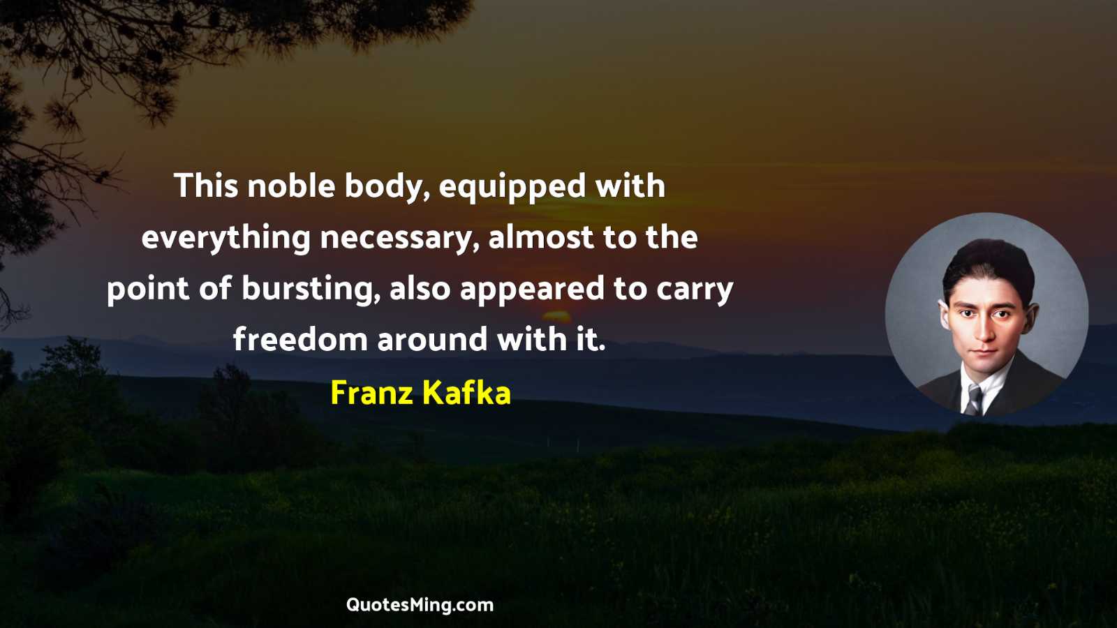 This noble body equipped with everything necessary almost to the