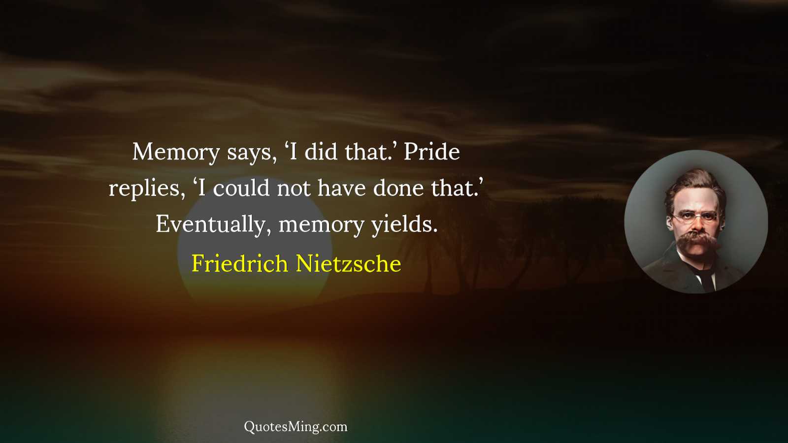 Memory says ‘I did that’ Pride replies ‘I could not