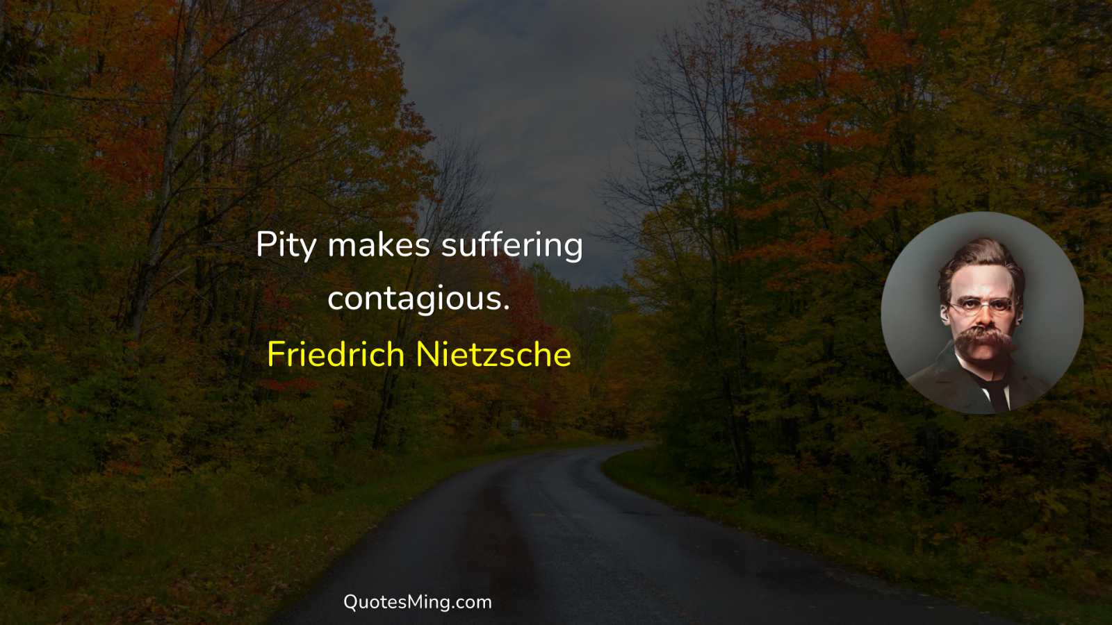 Pity makes suffering contagious