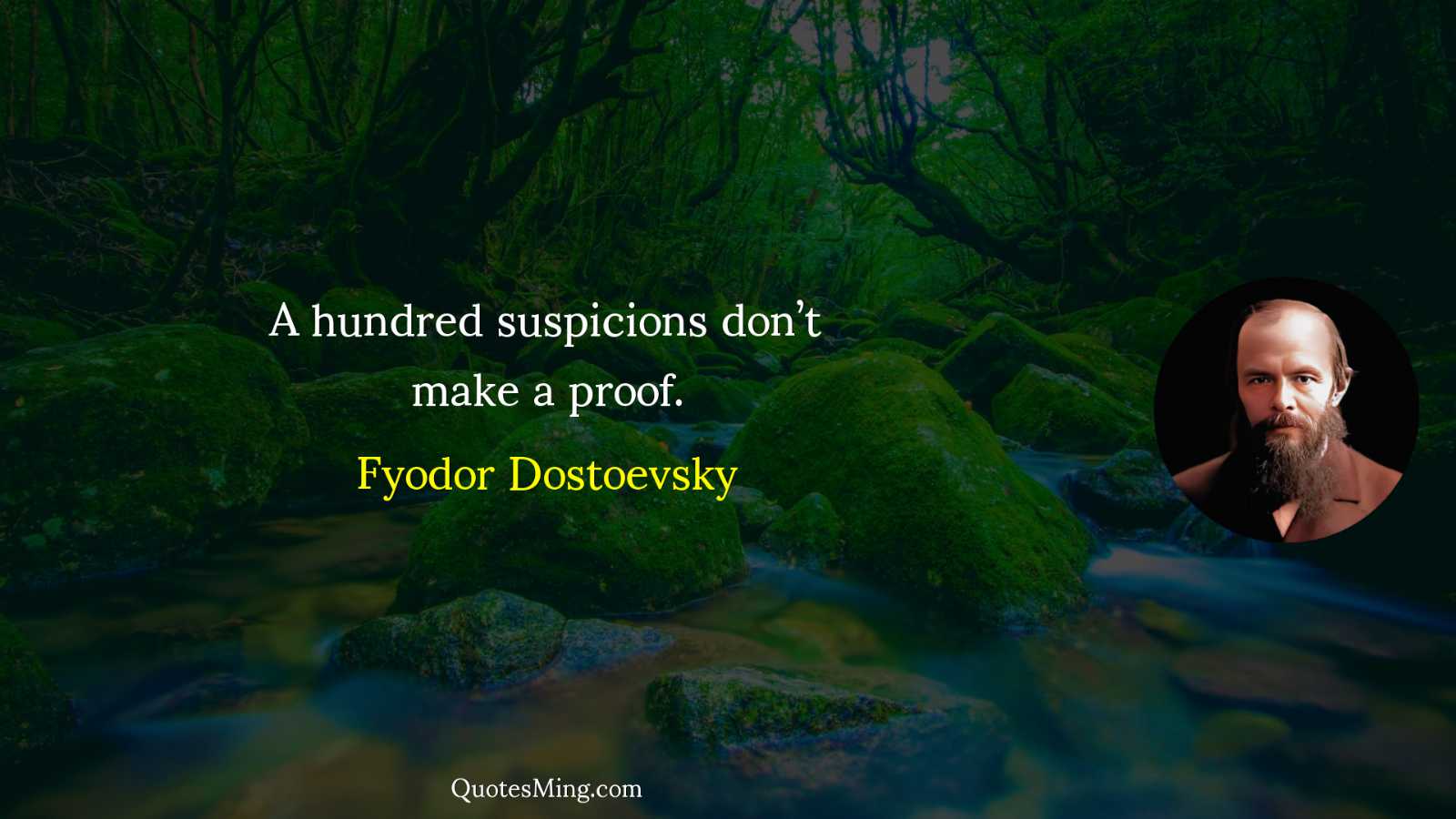 A hundred suspicions don’t make a proof