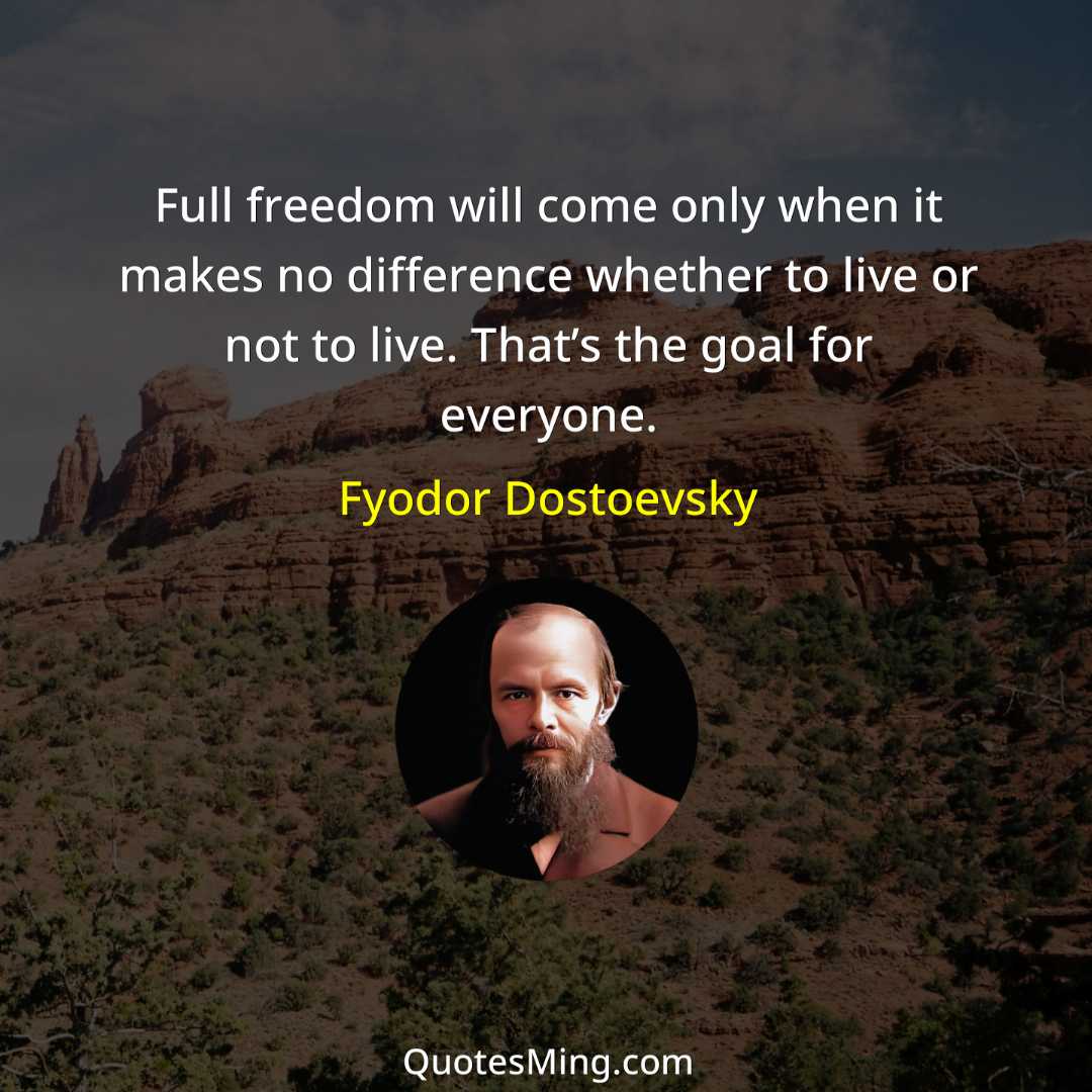 Full freedom will come only when it makes no difference