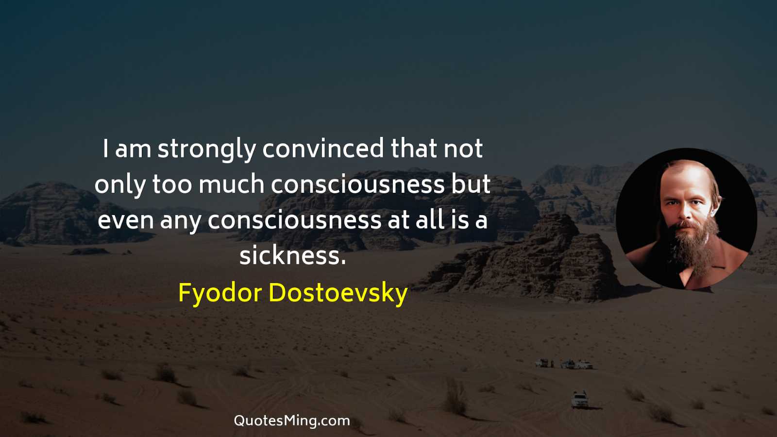 I am strongly convinced that not only too much consciousness