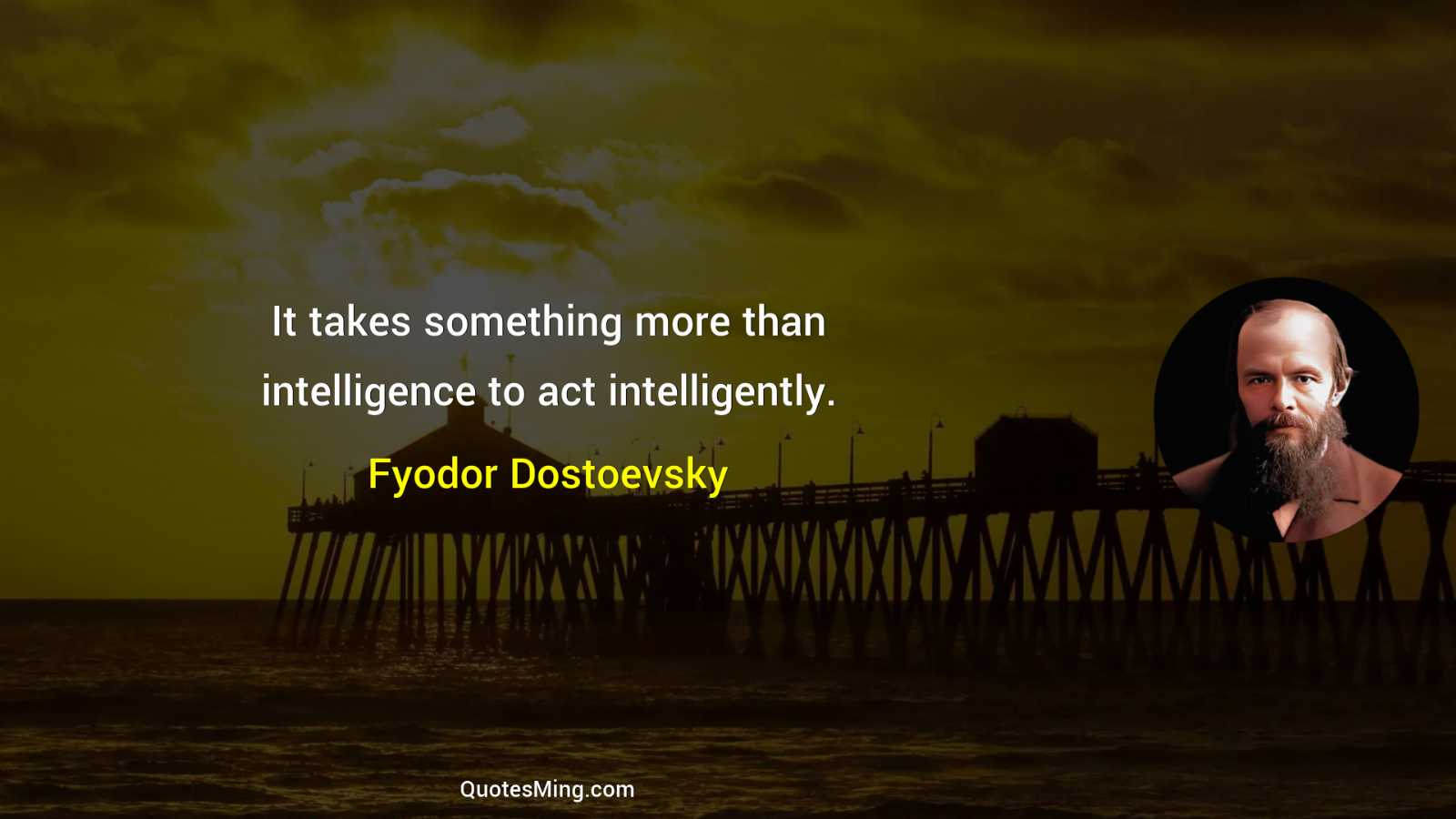 It takes something more than intelligence to act intelligently