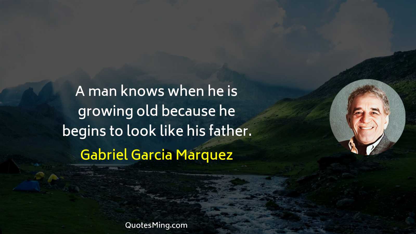 A man knows when he is growing old because he