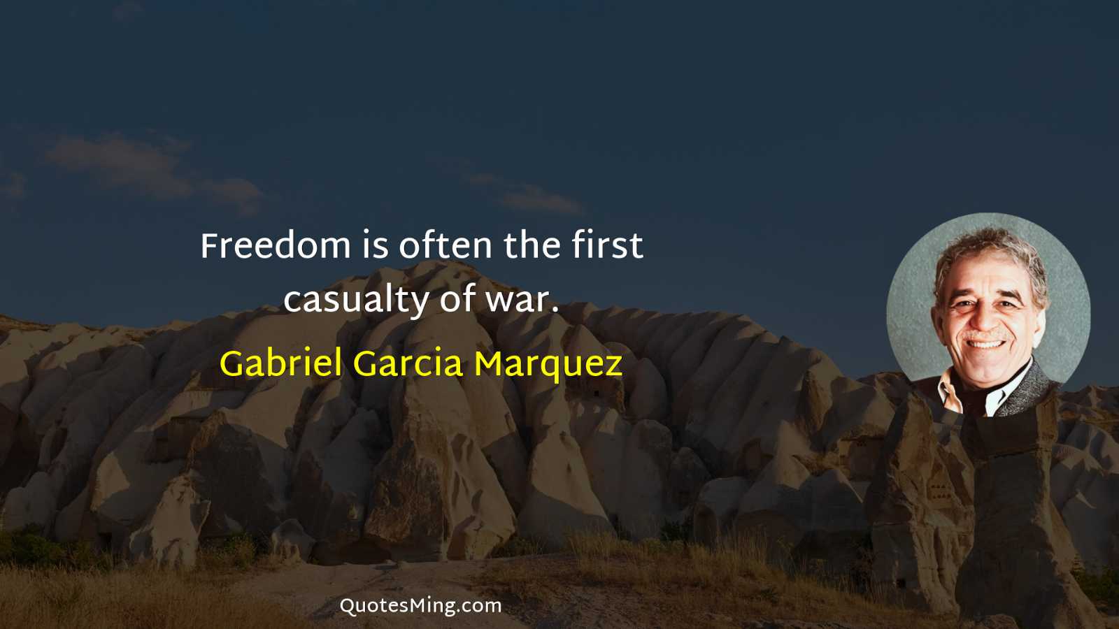 Freedom is often the first casualty of war