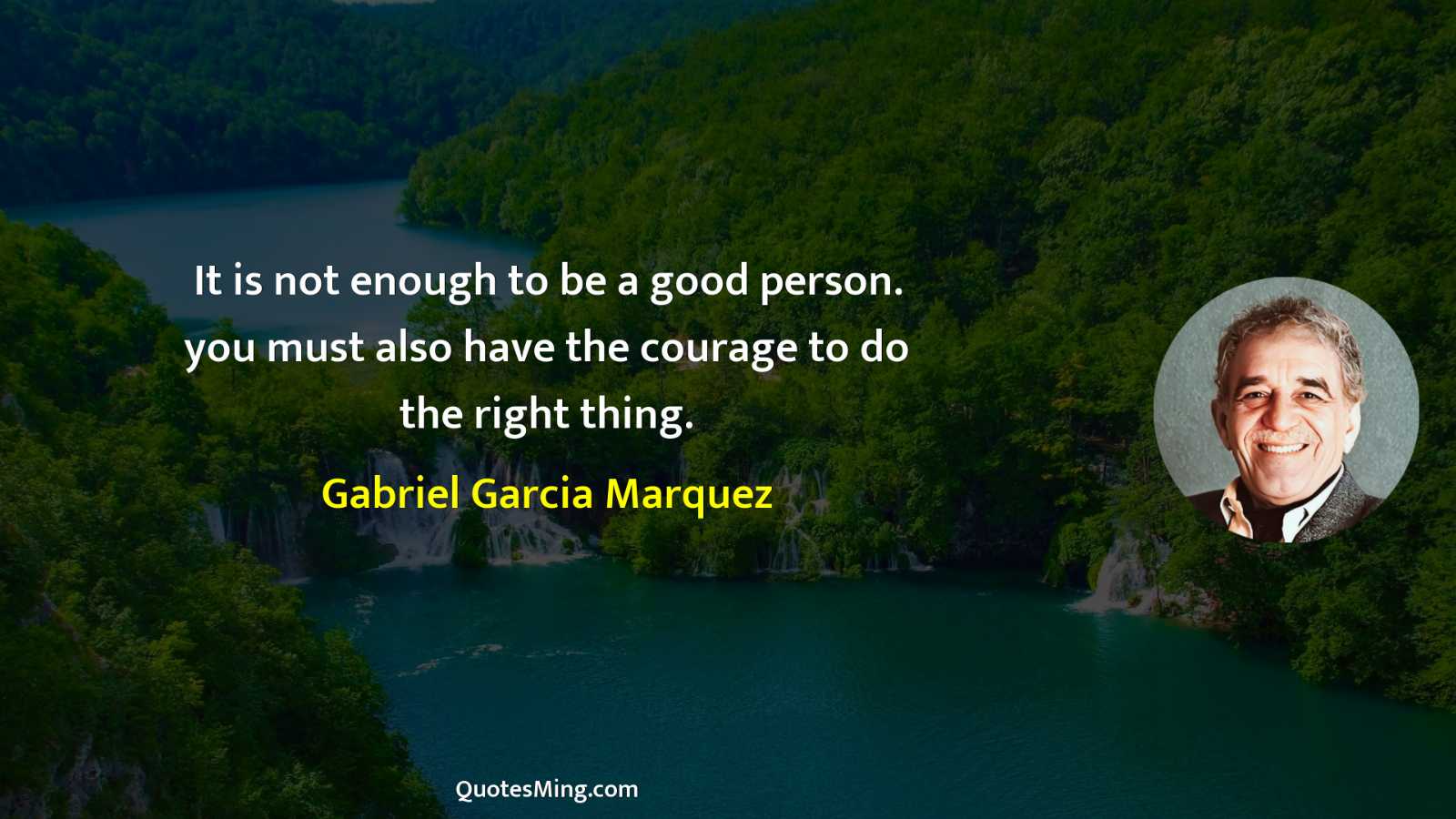 It is not enough to be a good person you