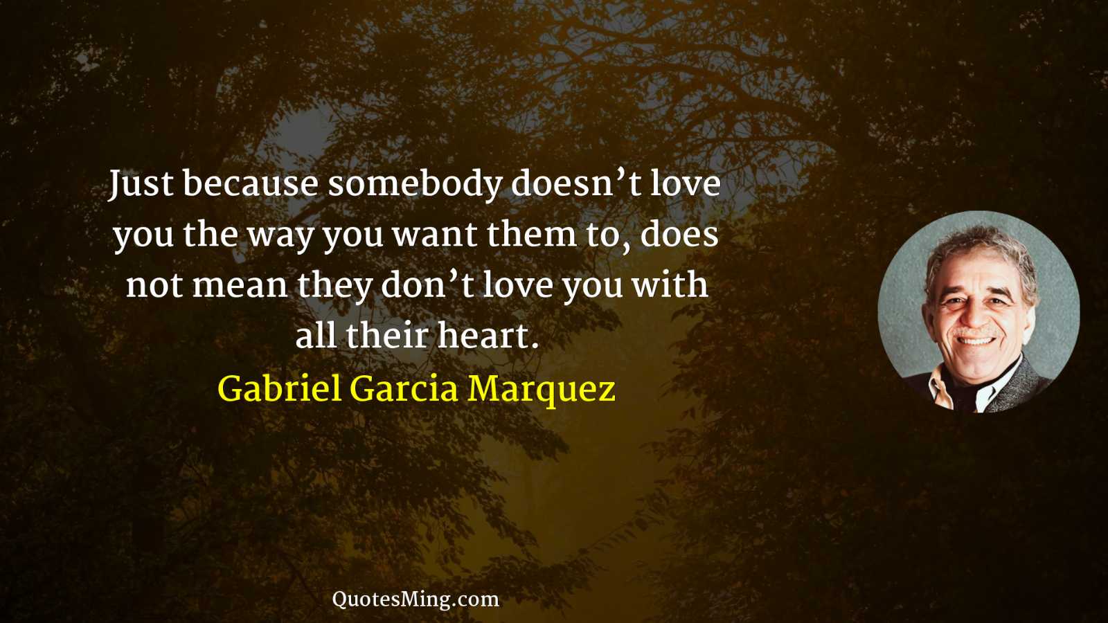 Just because somebody doesn’t love you the way you want