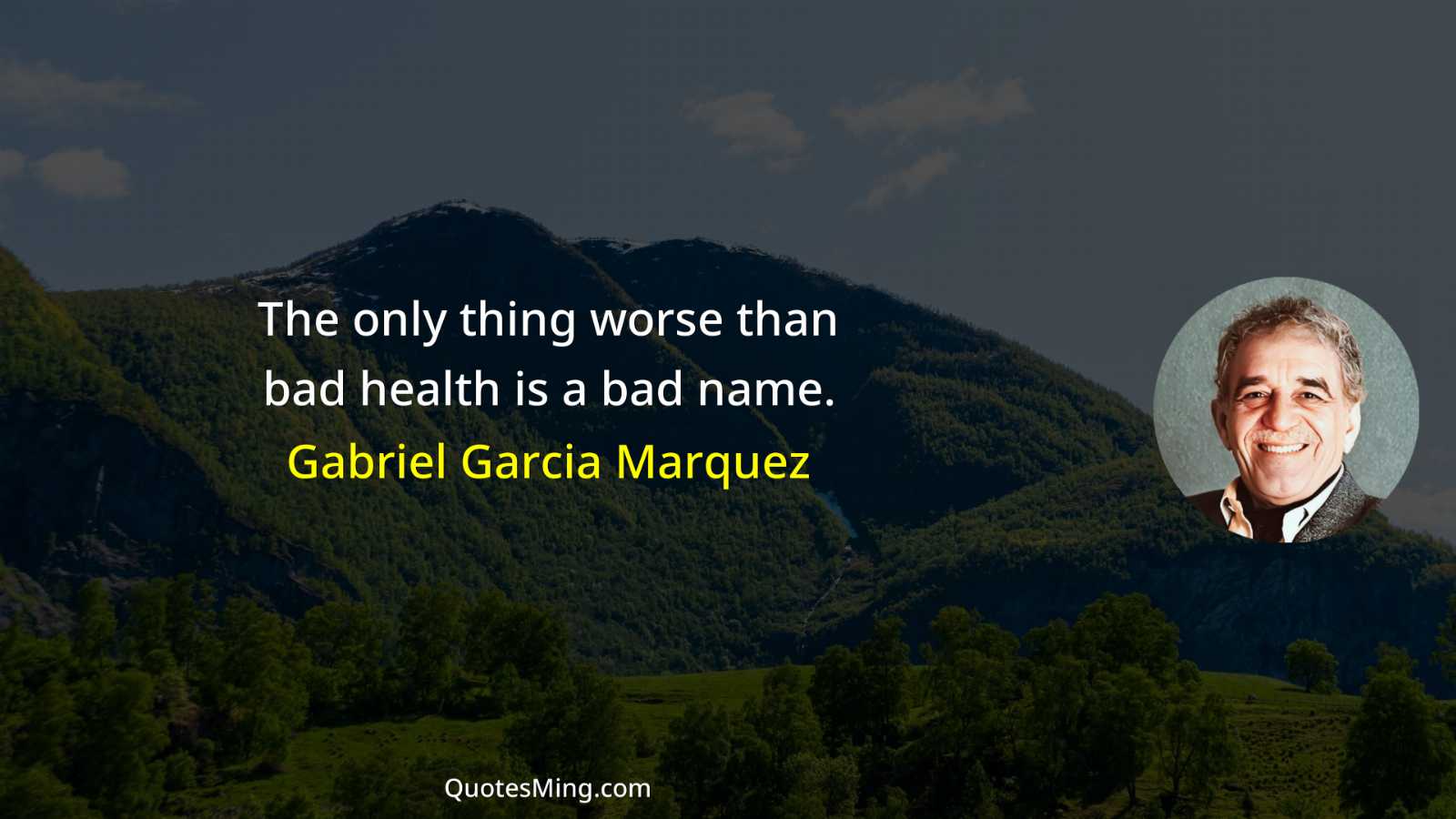 The only thing worse than bad health is a bad