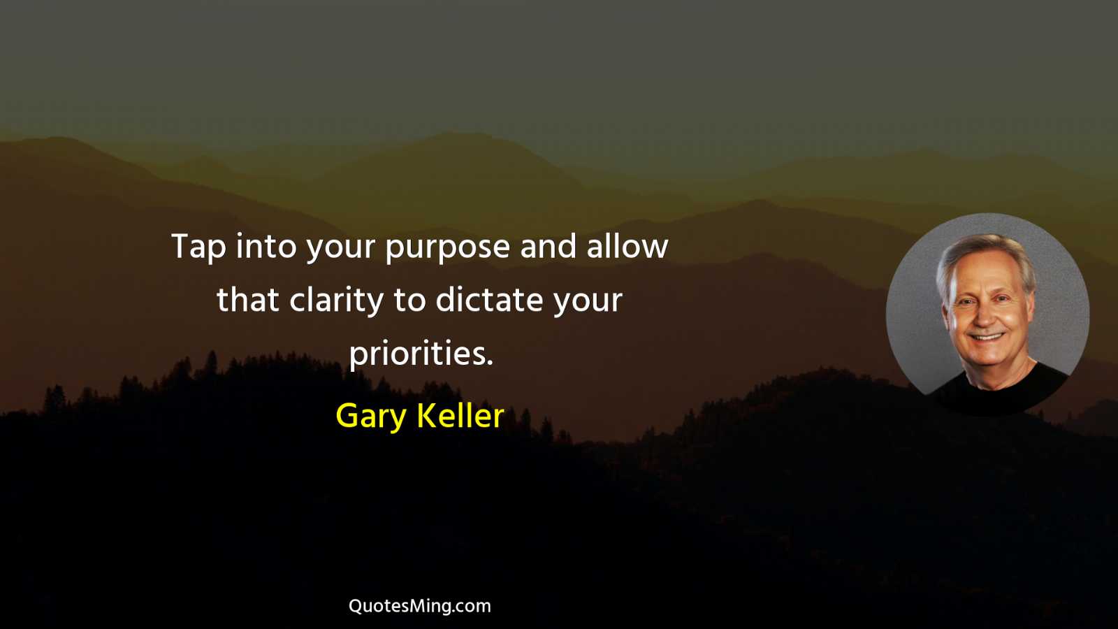 Tap into your purpose and allow that clarity to dictate