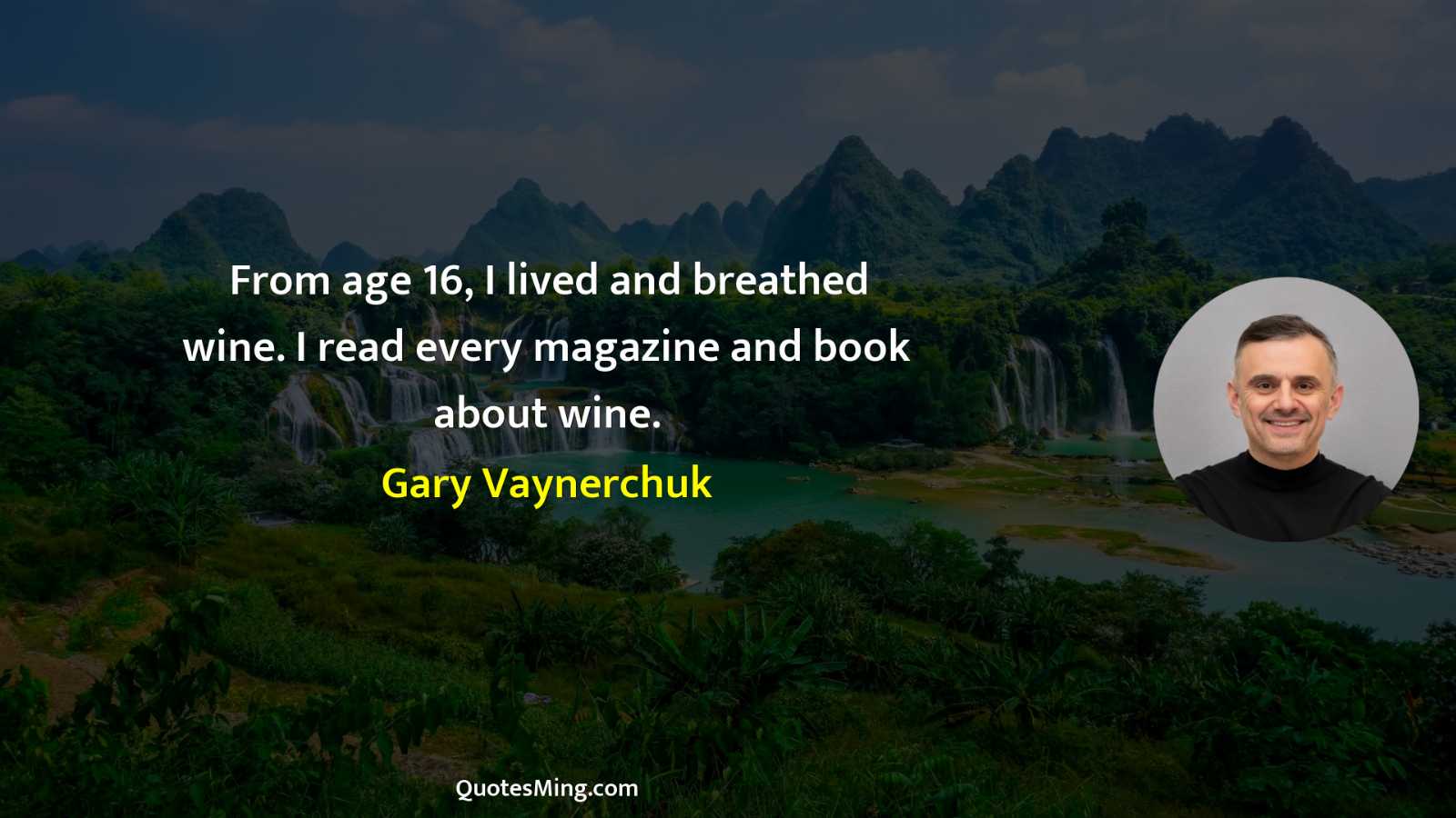 From age 16 I lived and breathed wine I read