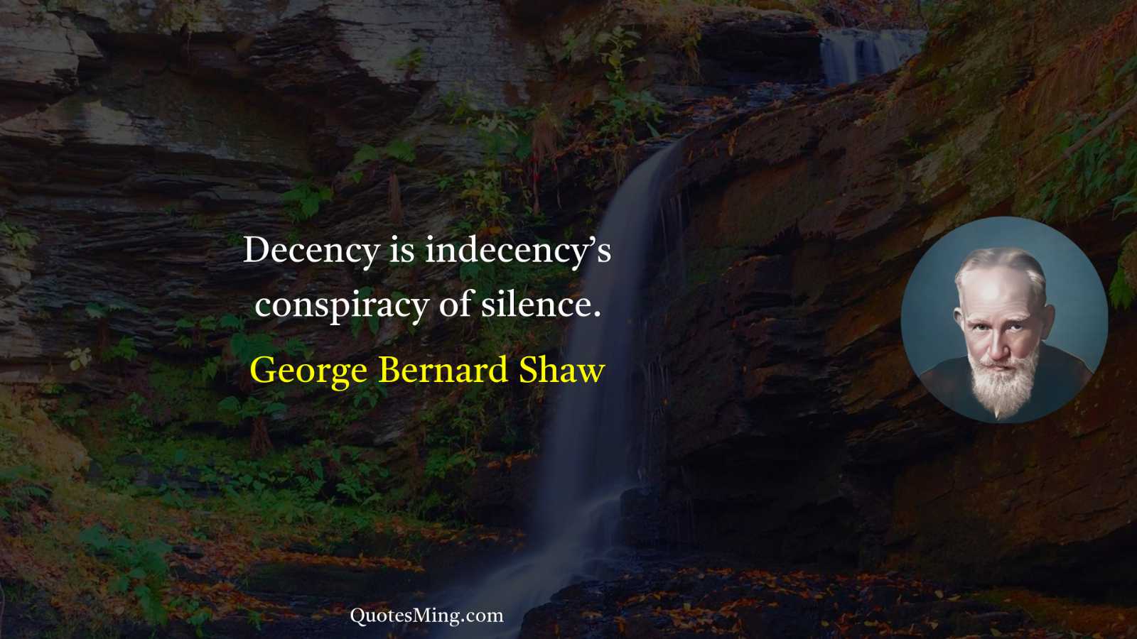 Decency is indecency’s conspiracy of silence