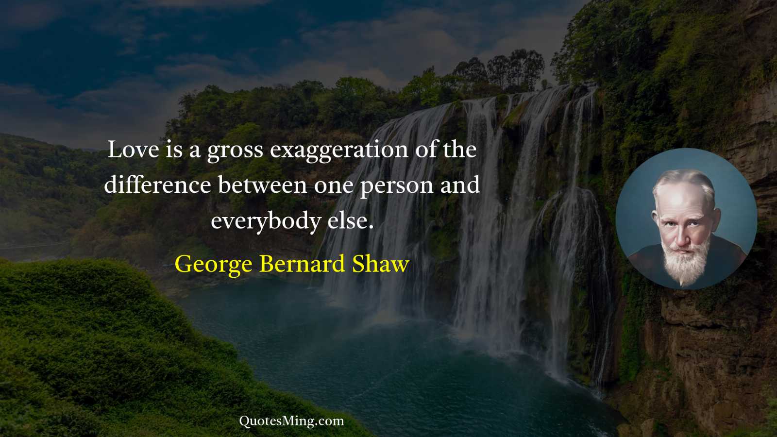 Love is a gross exaggeration of the difference between one