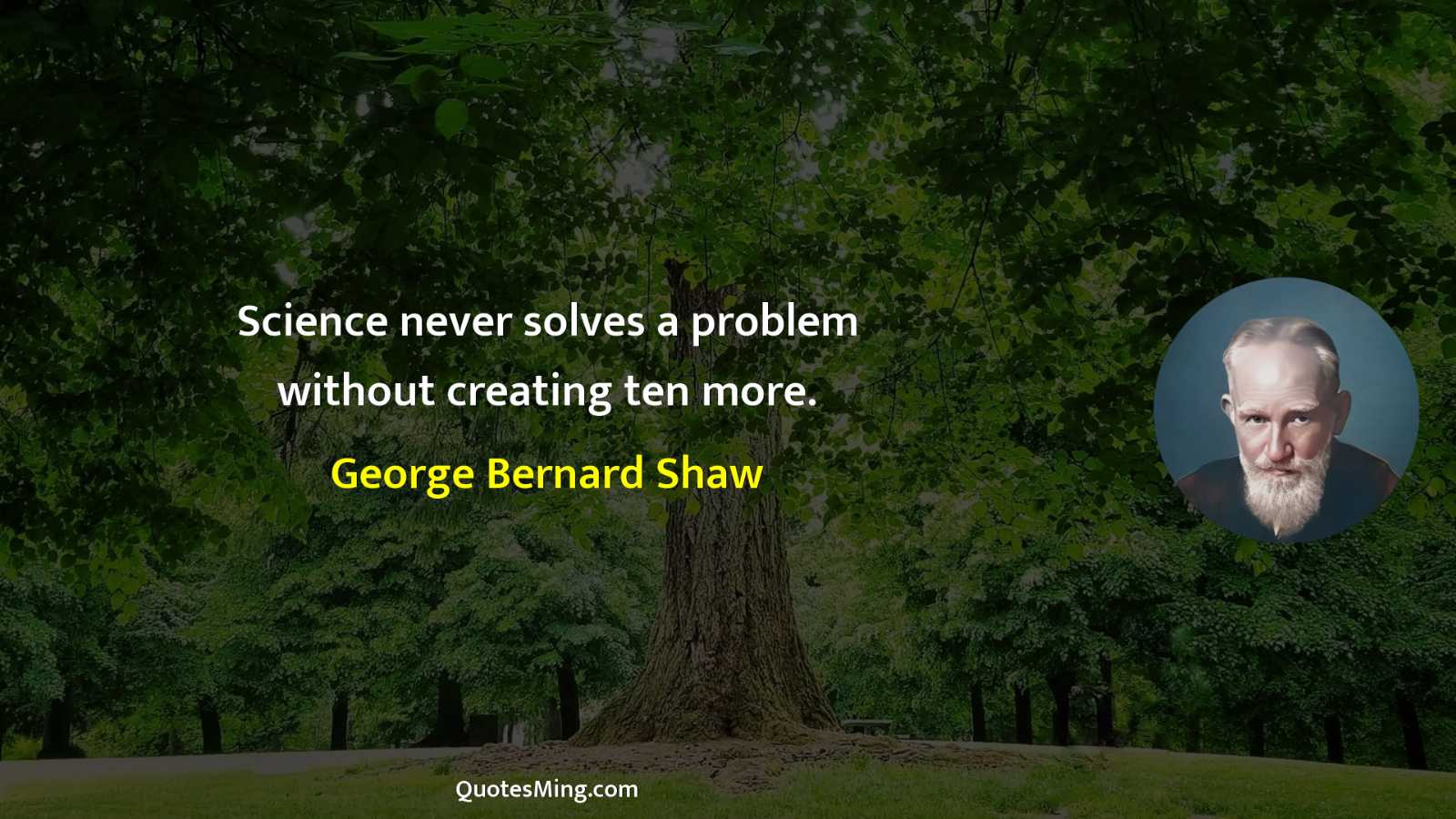 Science never solves a problem without creating ten more