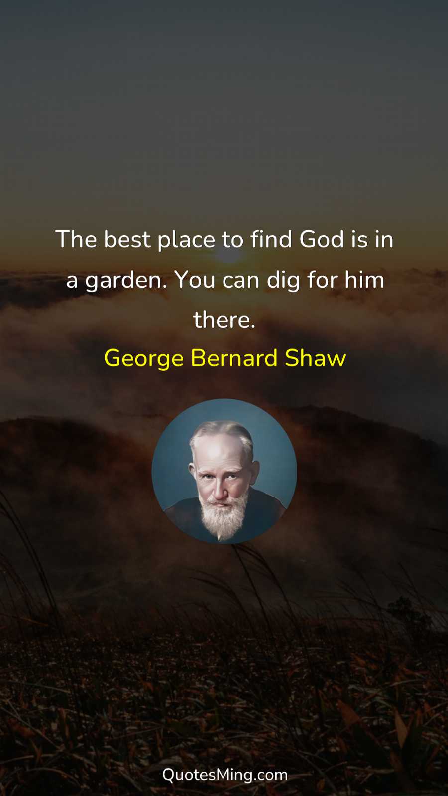 The best place to find God is in a garden