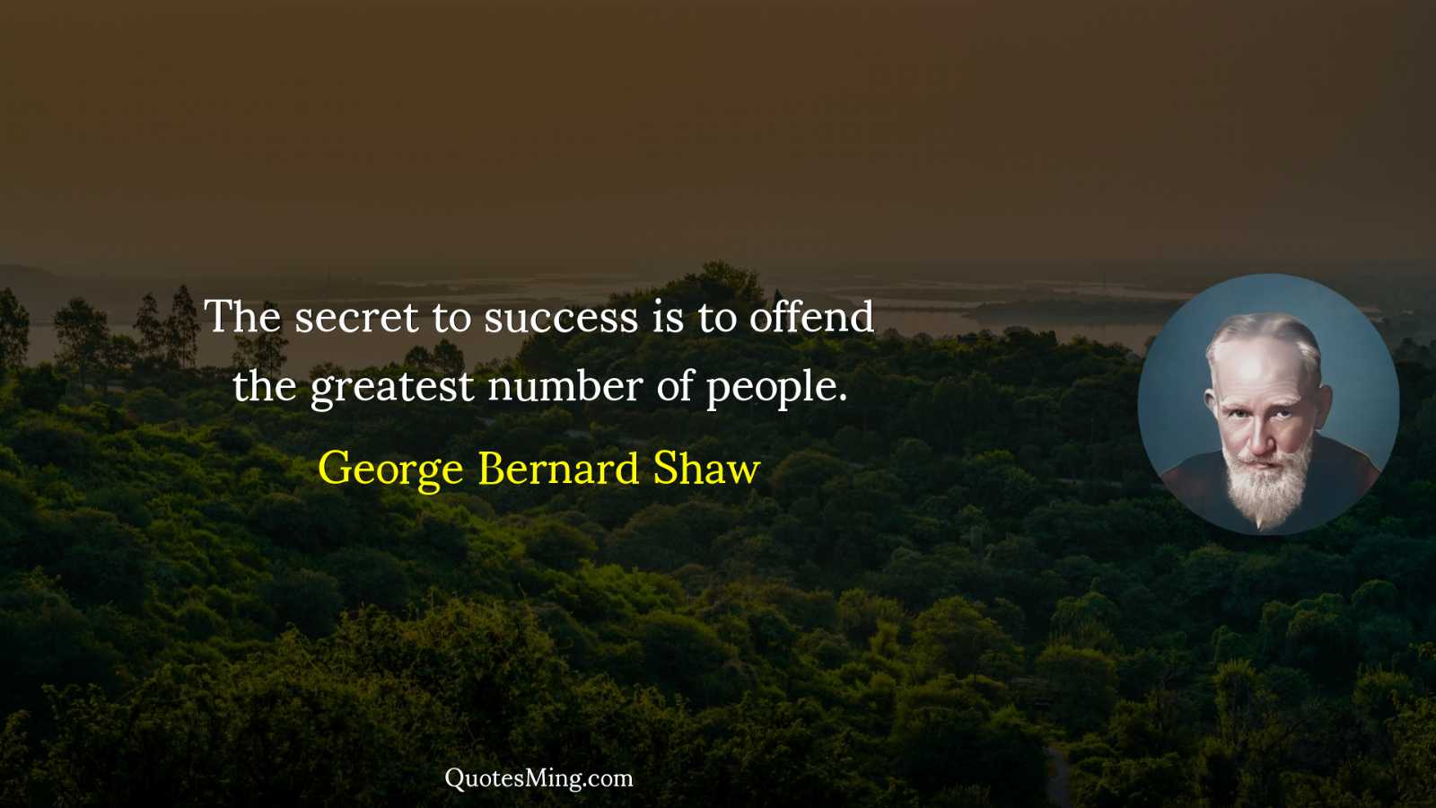 The secret to success is to offend the greatest number