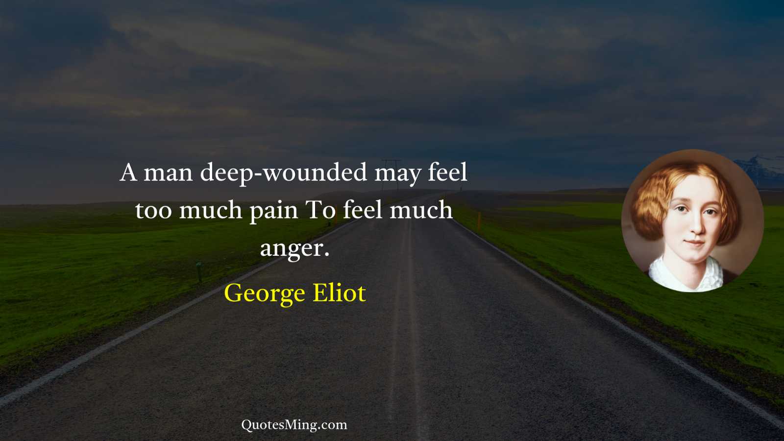 A man deep-wounded may feel too much pain To feel