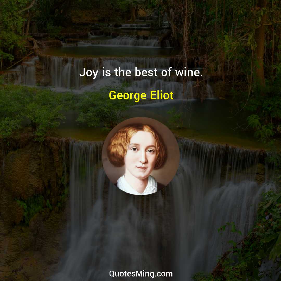 Joy is the best of wine