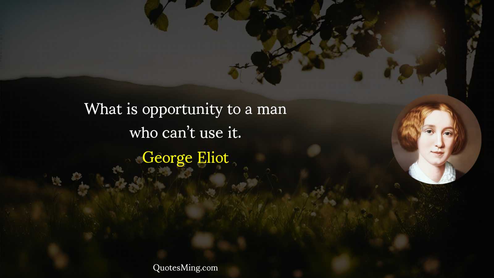 What is opportunity to a man who can’t use it