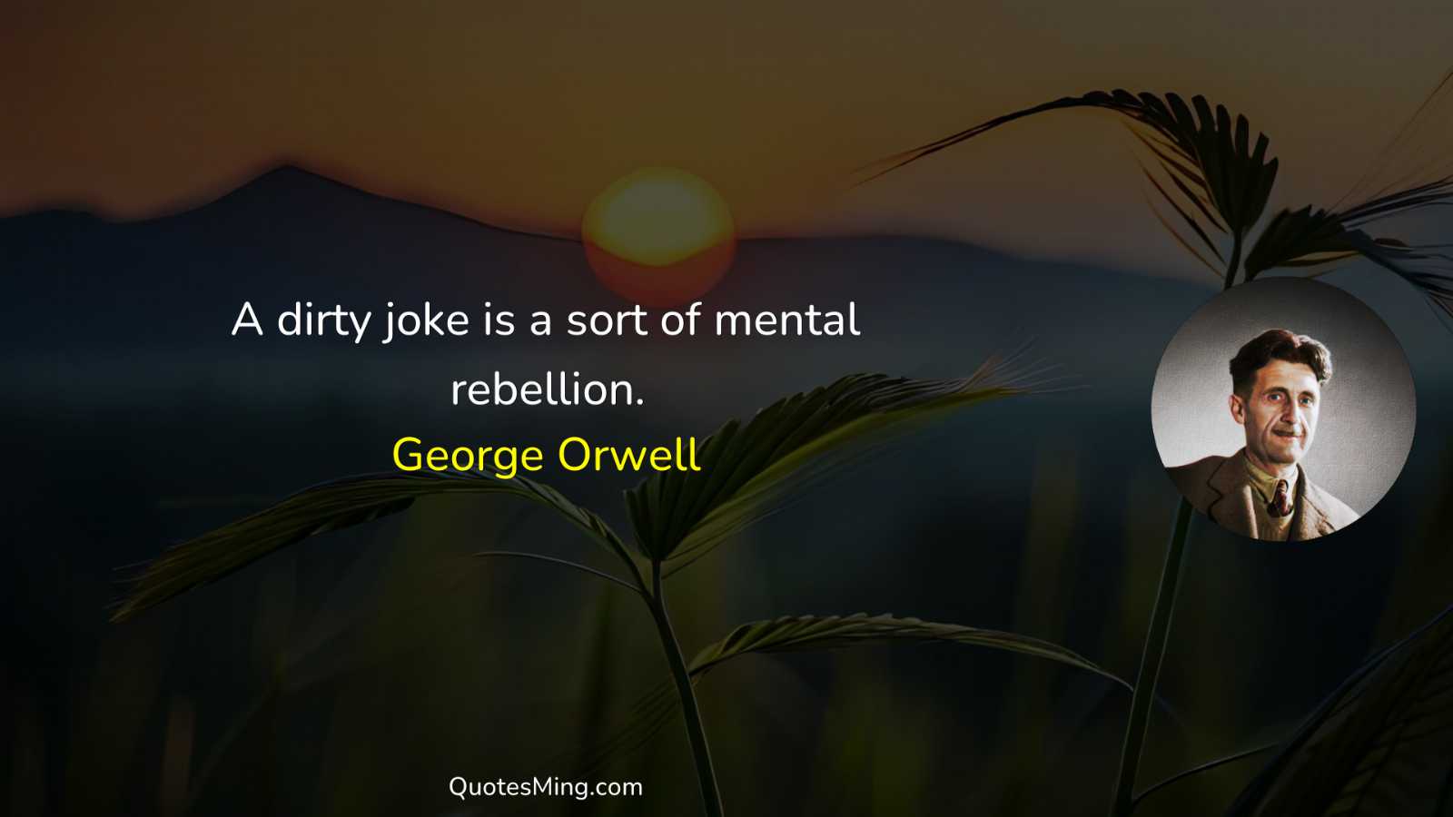 A dirty joke is a sort of mental rebellion