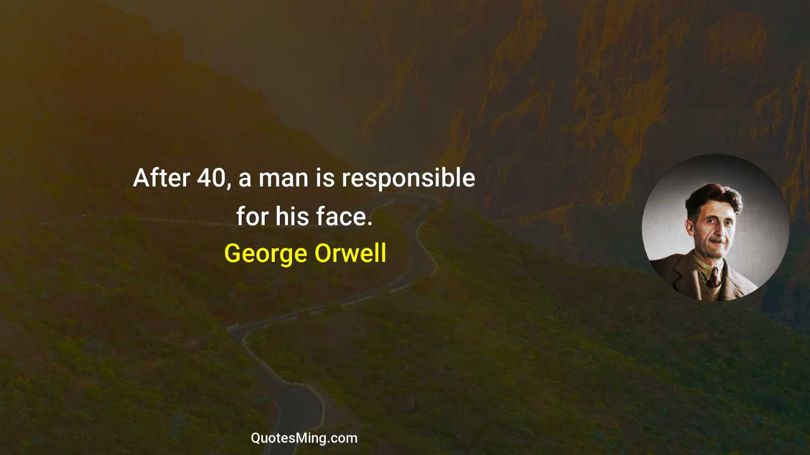 After 40 a man is responsible for his face