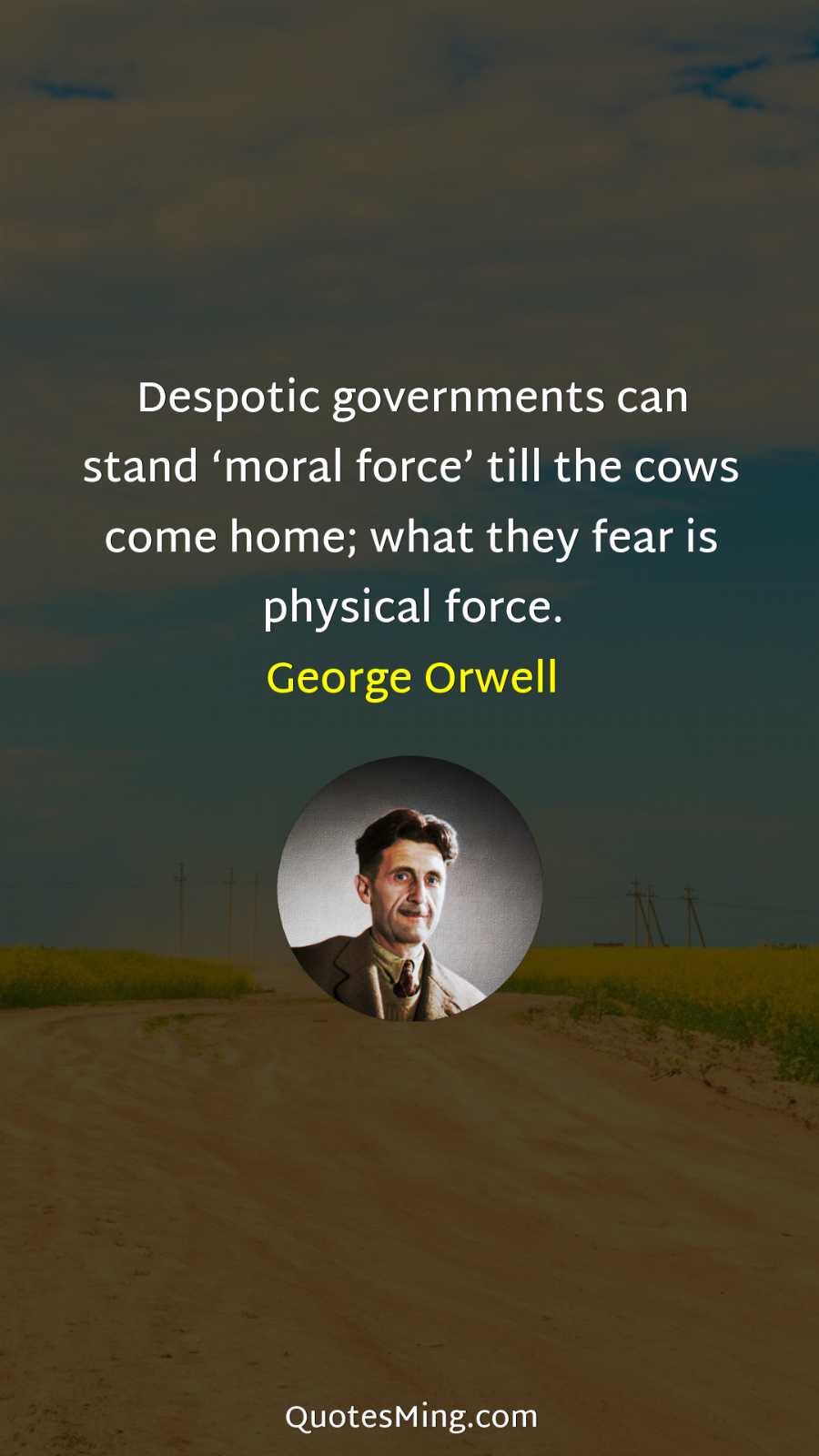 Despotic governments can stand ‘moral force’ till the cows come