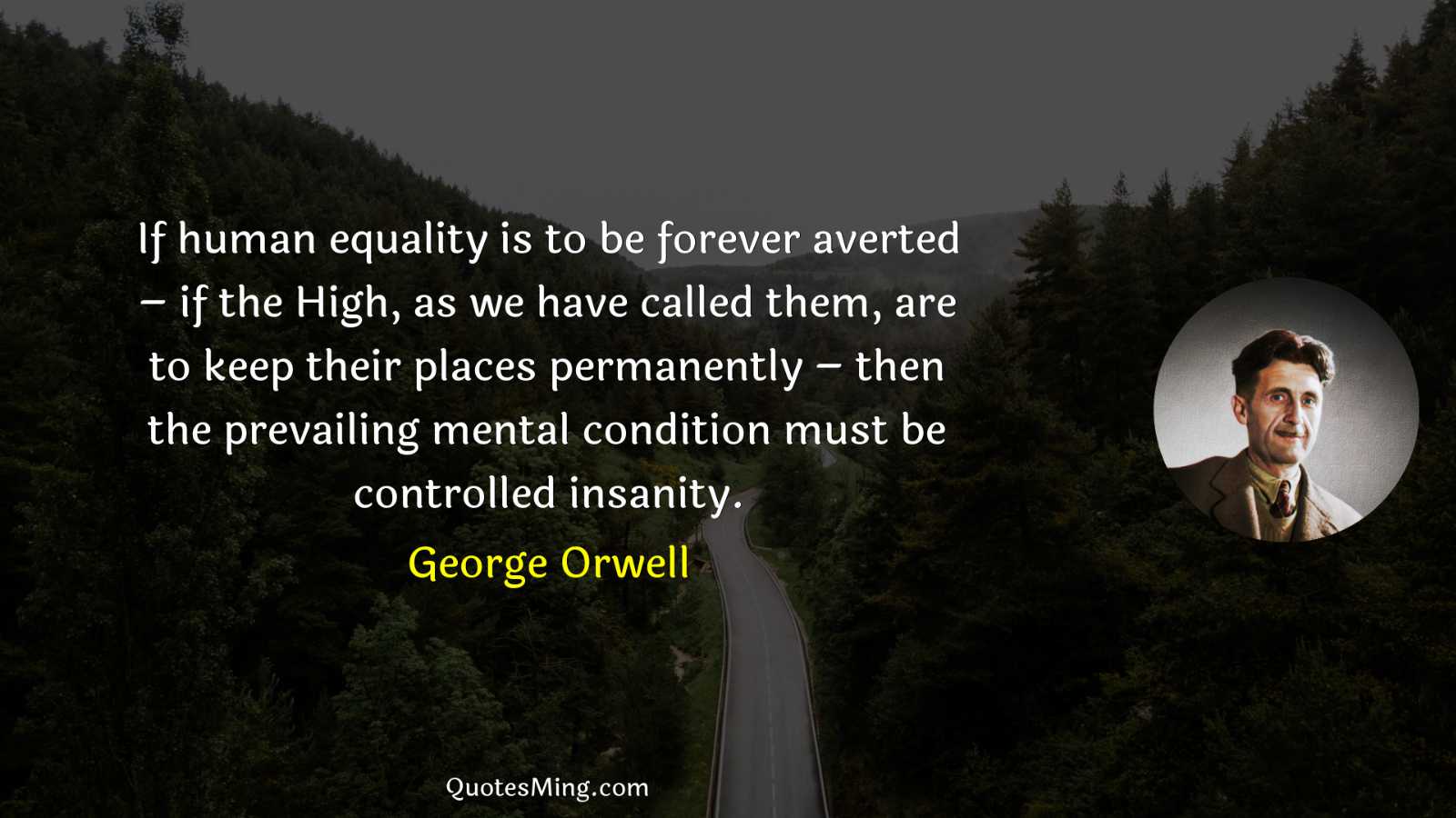 If human equality is to be forever averted – if