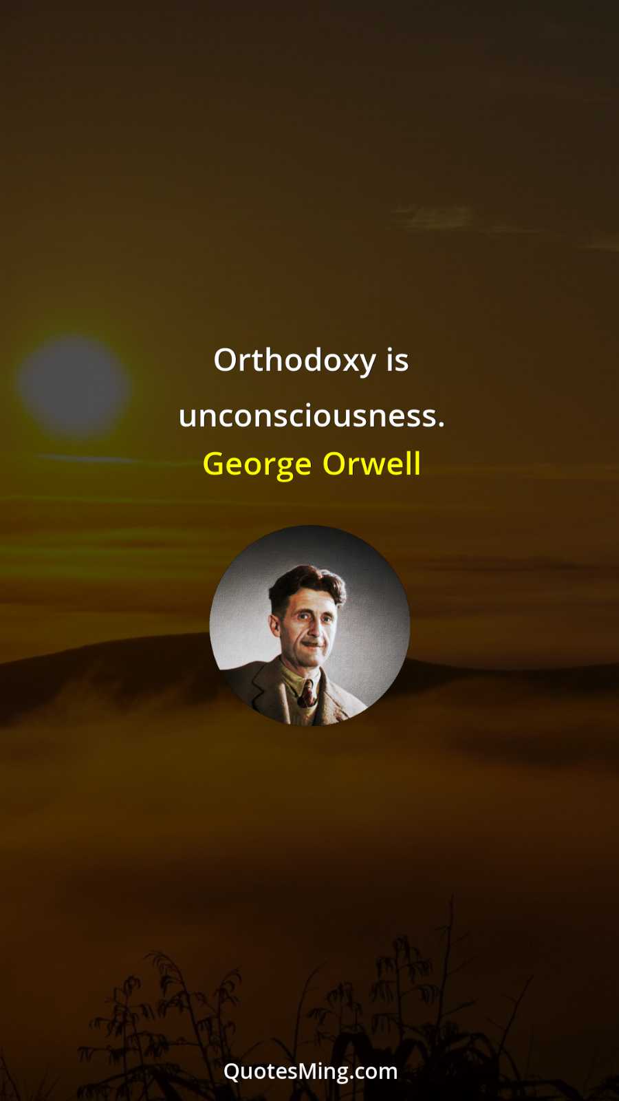 Orthodoxy is unconsciousness