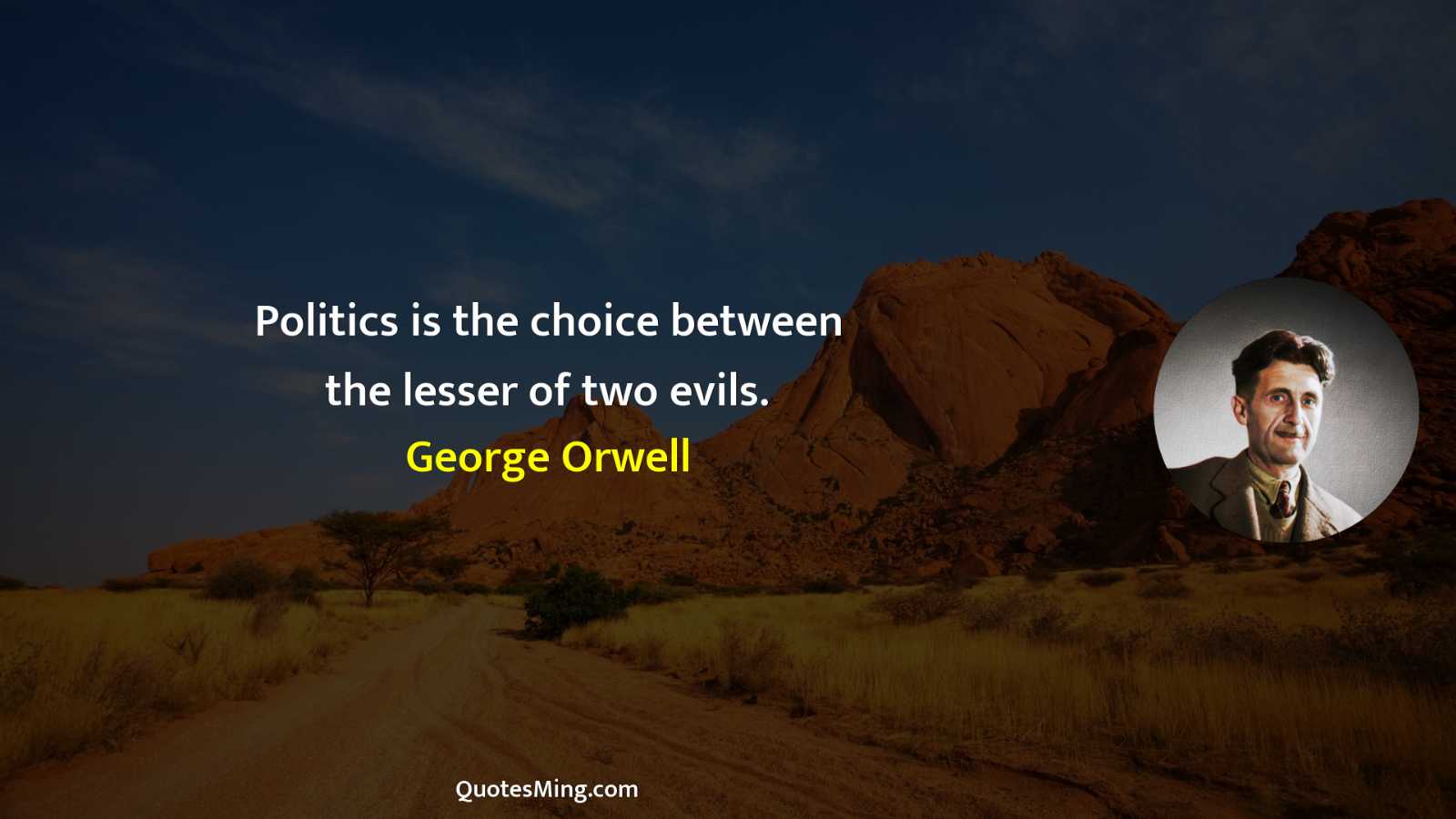 Politics is the choice between the lesser of two evils