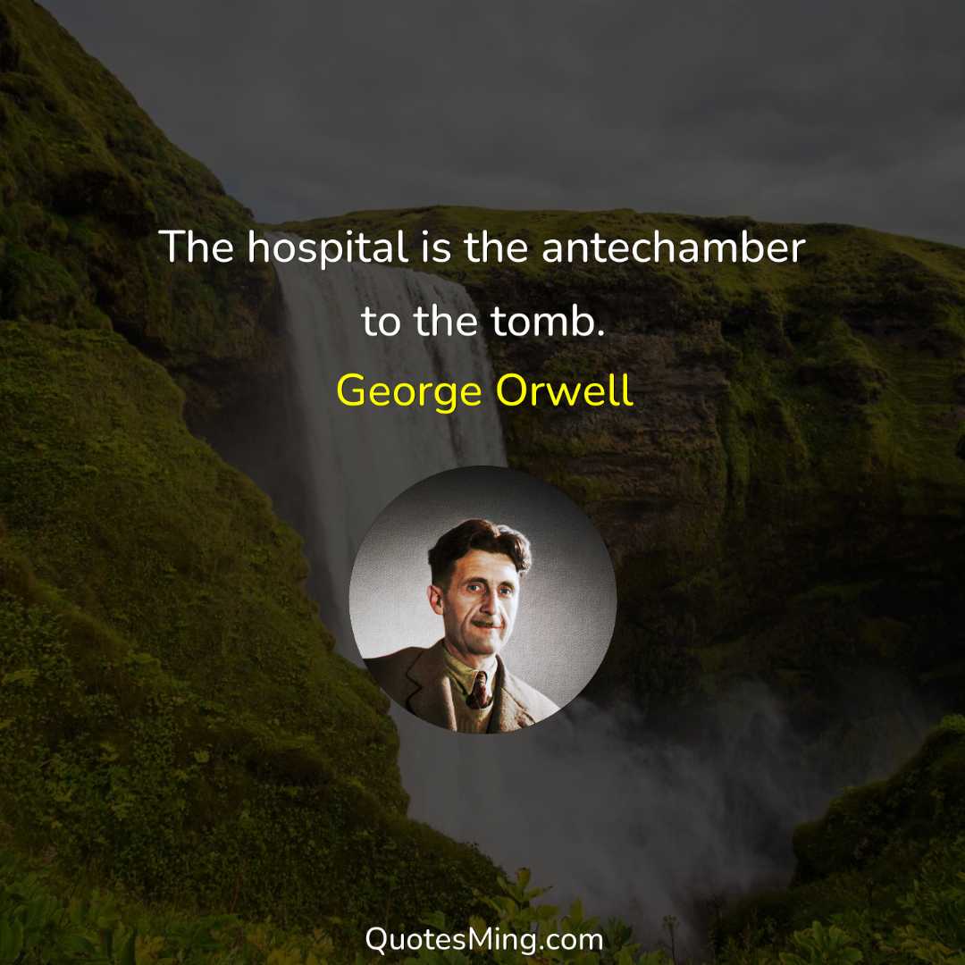 The hospital is the antechamber to the tomb