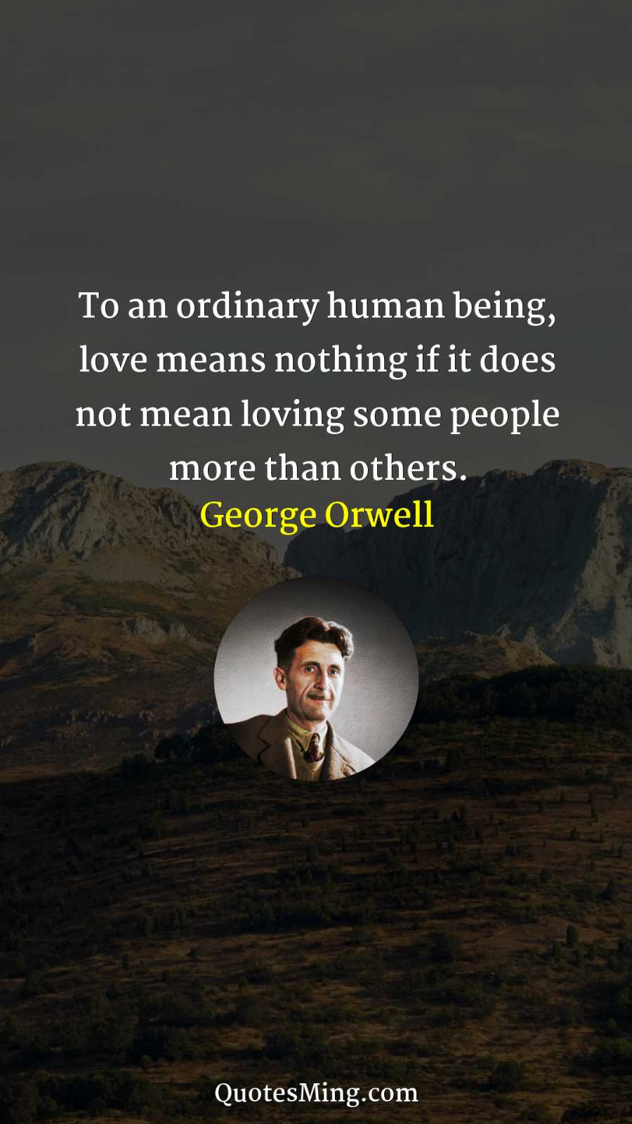 To an ordinary human being love means nothing if it