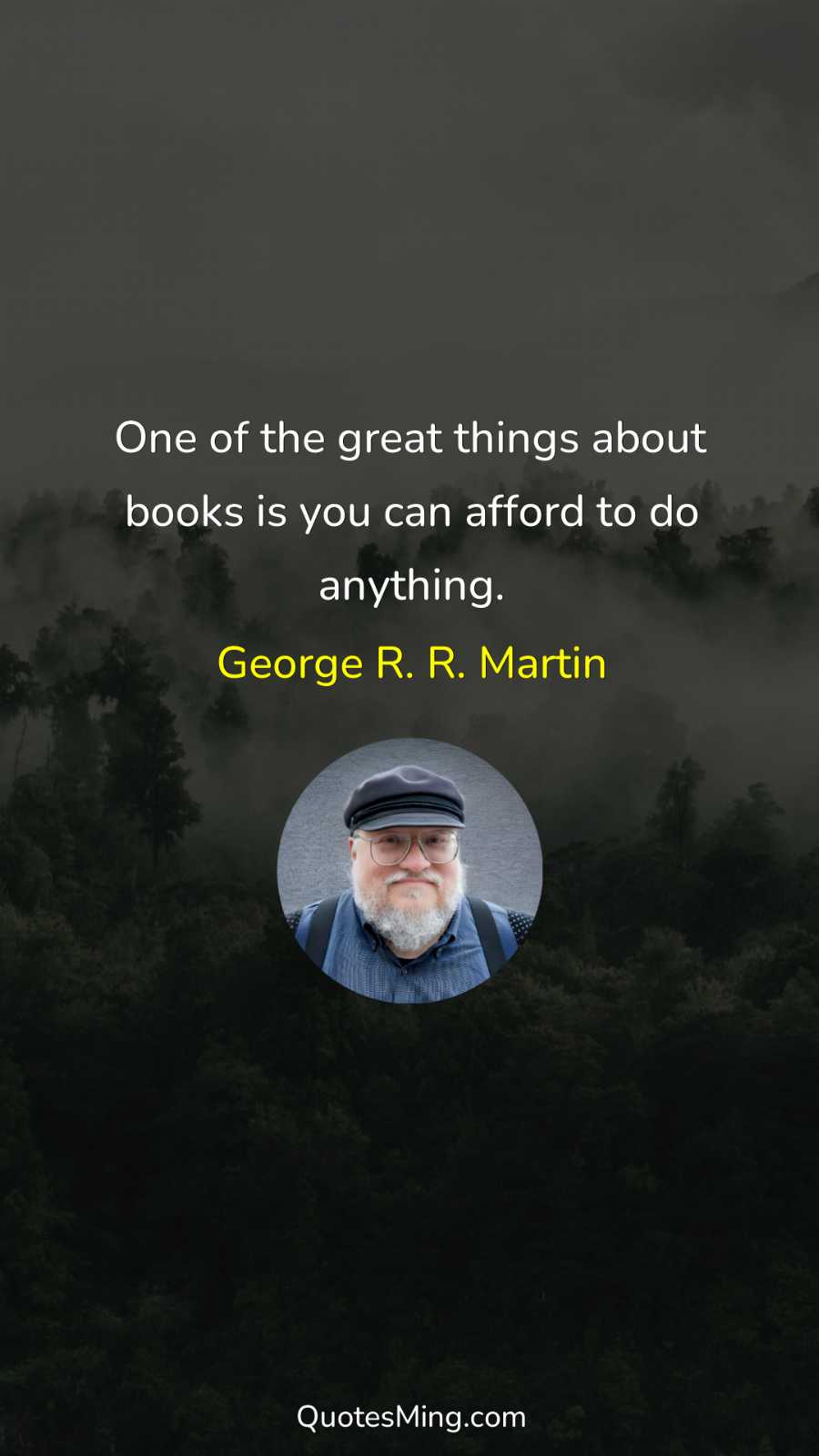 One of the great things about books is you can